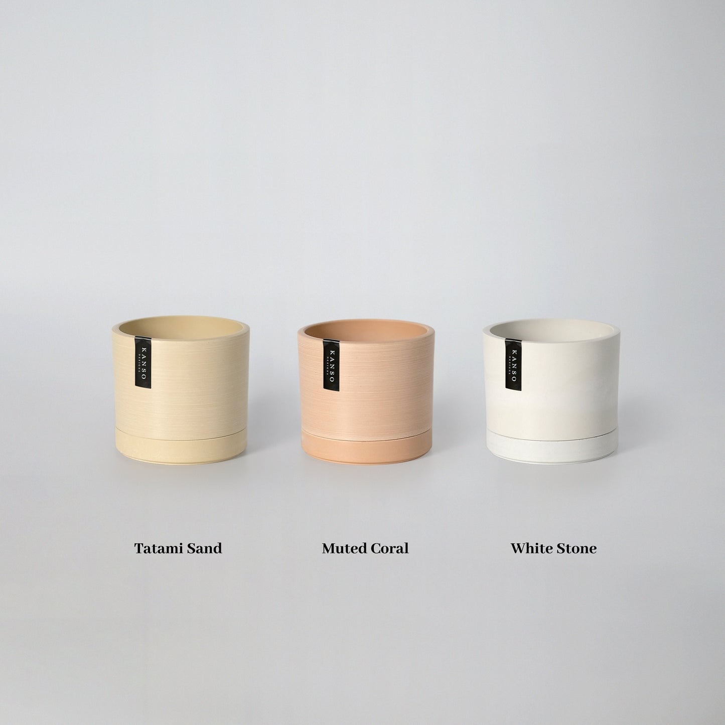 3" Mini Planters | Set of 3 Planters with Drainage Hole & Saucers | Small Cactus Planter | Ceramic Imitation | Indoor Planter Houseplant Pot
