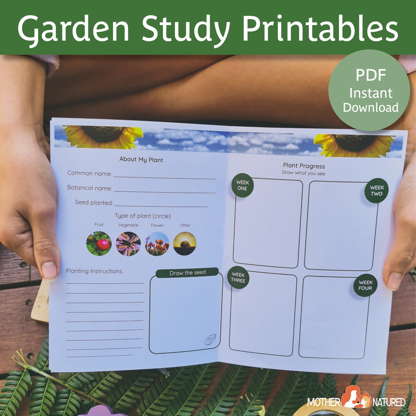 Garden Activity Printables for Kids | Garden Resources | Gardening with Kids | Gardening Resources for Schools | Vegetable Garden Printables