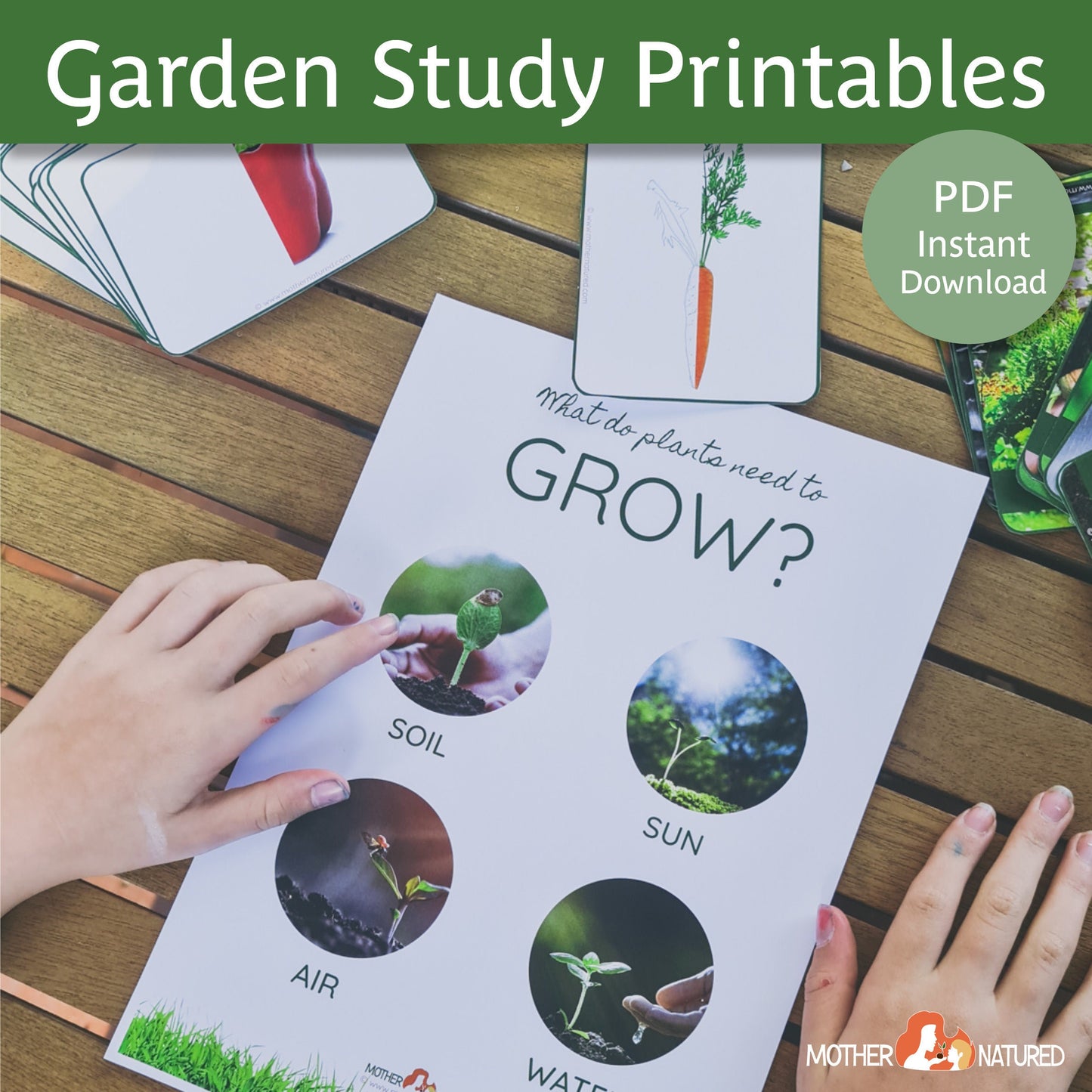 Garden Activity Printables for Kids | Garden Resources | Gardening with Kids | Gardening Resources for Schools | Vegetable Garden Printables