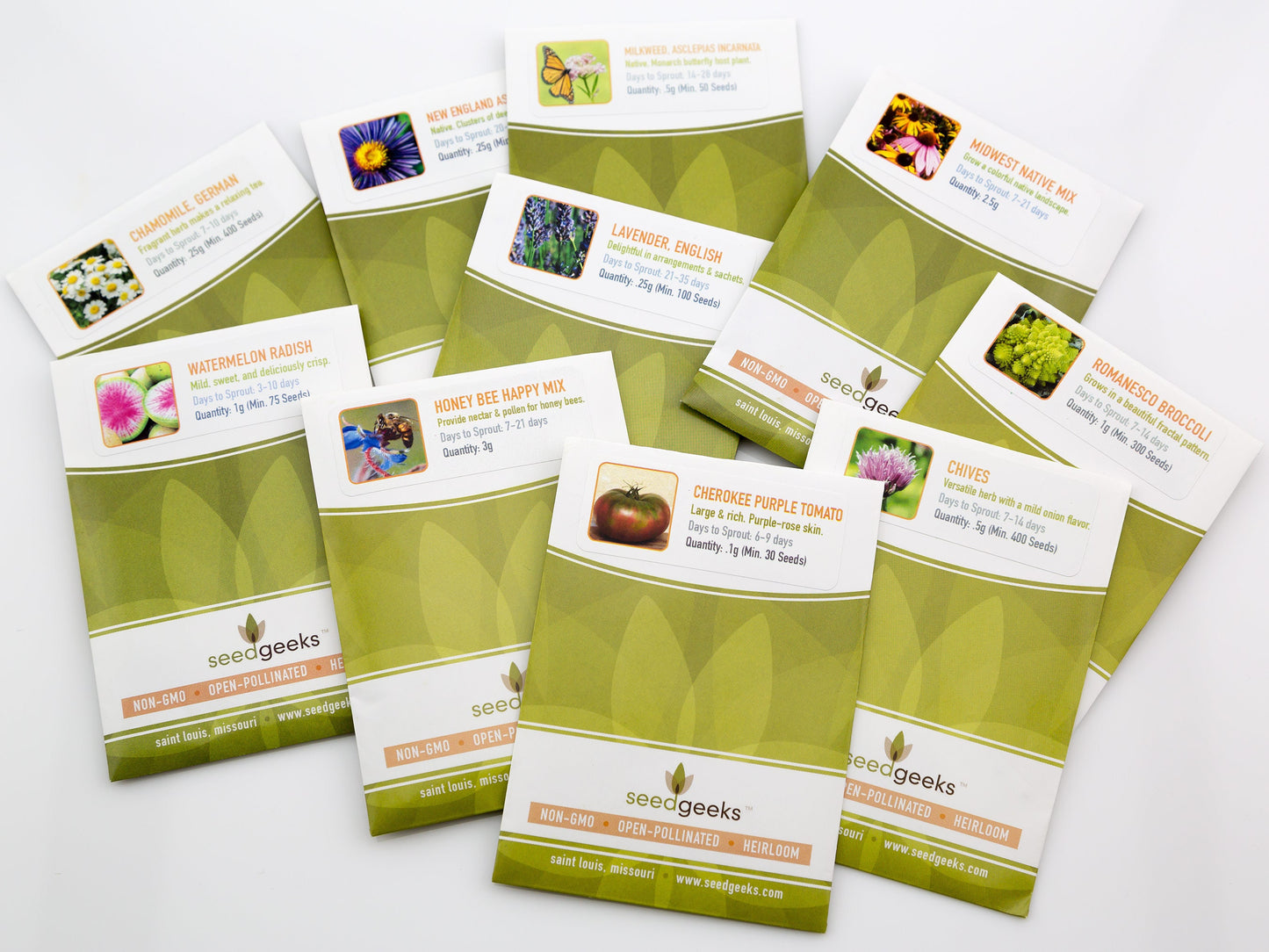 Children'S Garden - Heirloom Seed Collection, 10 Hand-Selected Seed Packets of Open Pollinated, Non-Gmo Heirloom Seeds