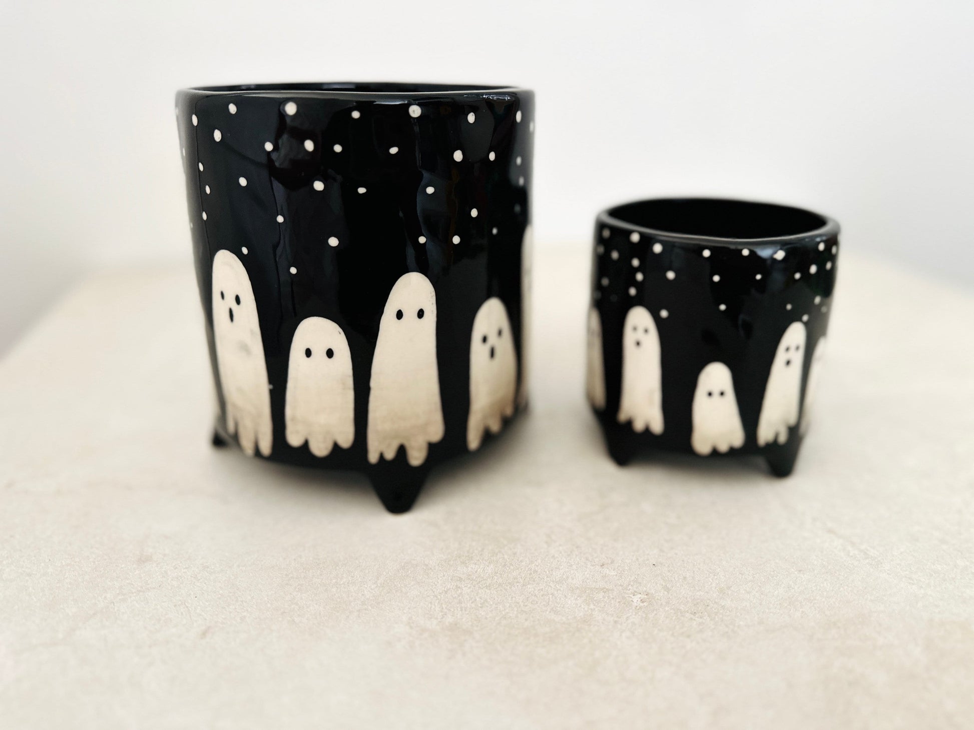 Ghost Planter - Halloween Decor - Spooky Pot - Multiple Sizes