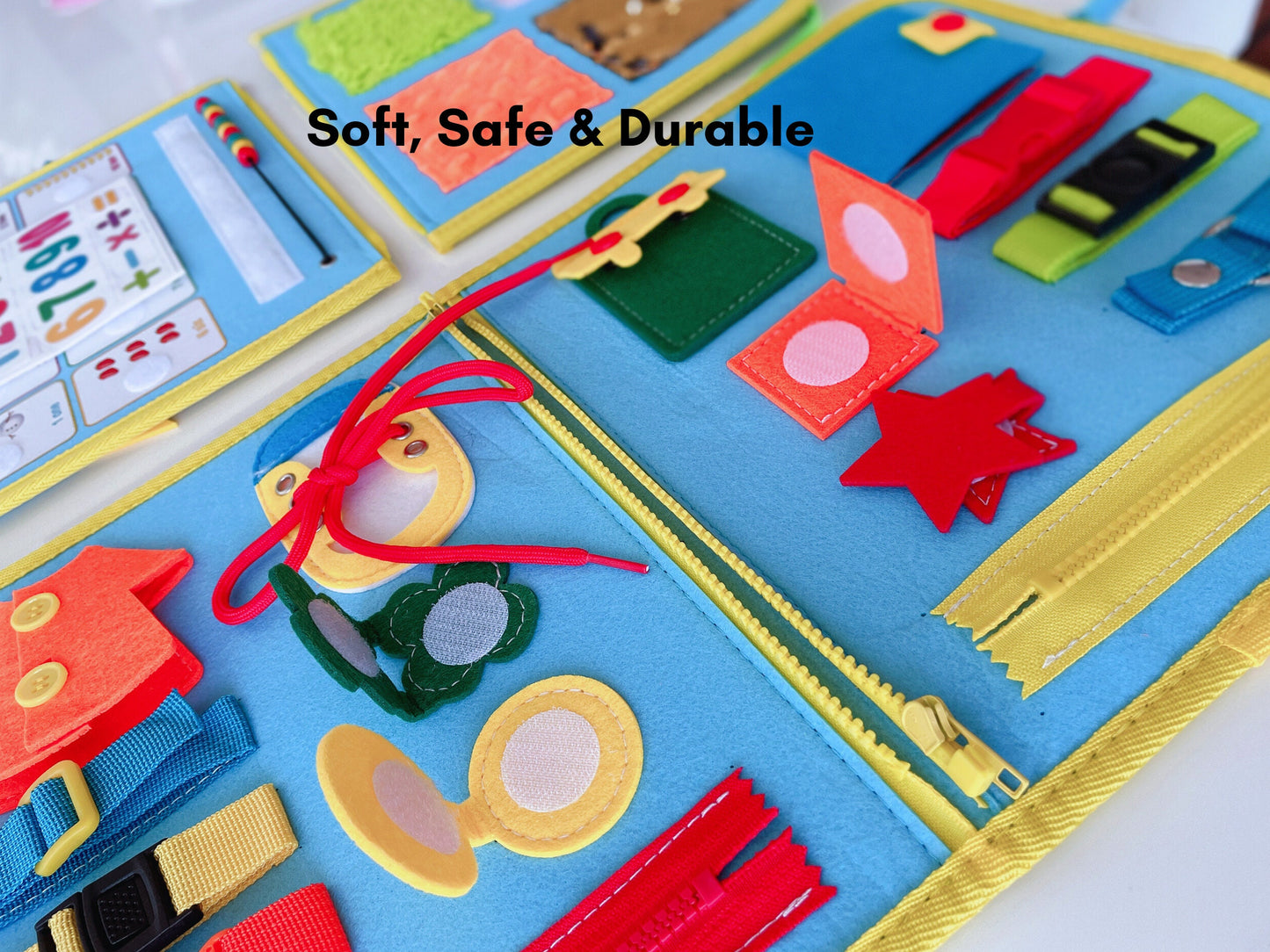 Toddler Busy Book Busy Board, Baby Montessori Toy Felt Book Toddler Gift, Quiet Book for 1 2 3 4 5 years old, Birthday Gifts Baby Boy Girl