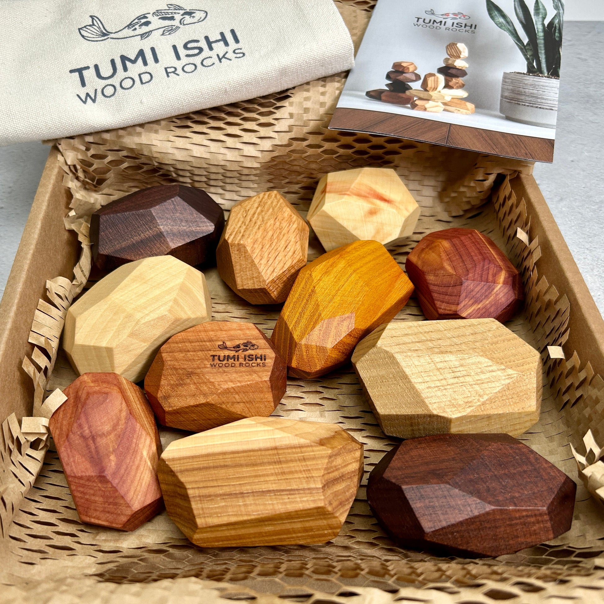 11 piece Tumi Ishi set, Wood Blocks, Wood Stones, wood toy, Baby Building Block Set, Montessori Toy, Stacking toy, Sensory toy, Family game