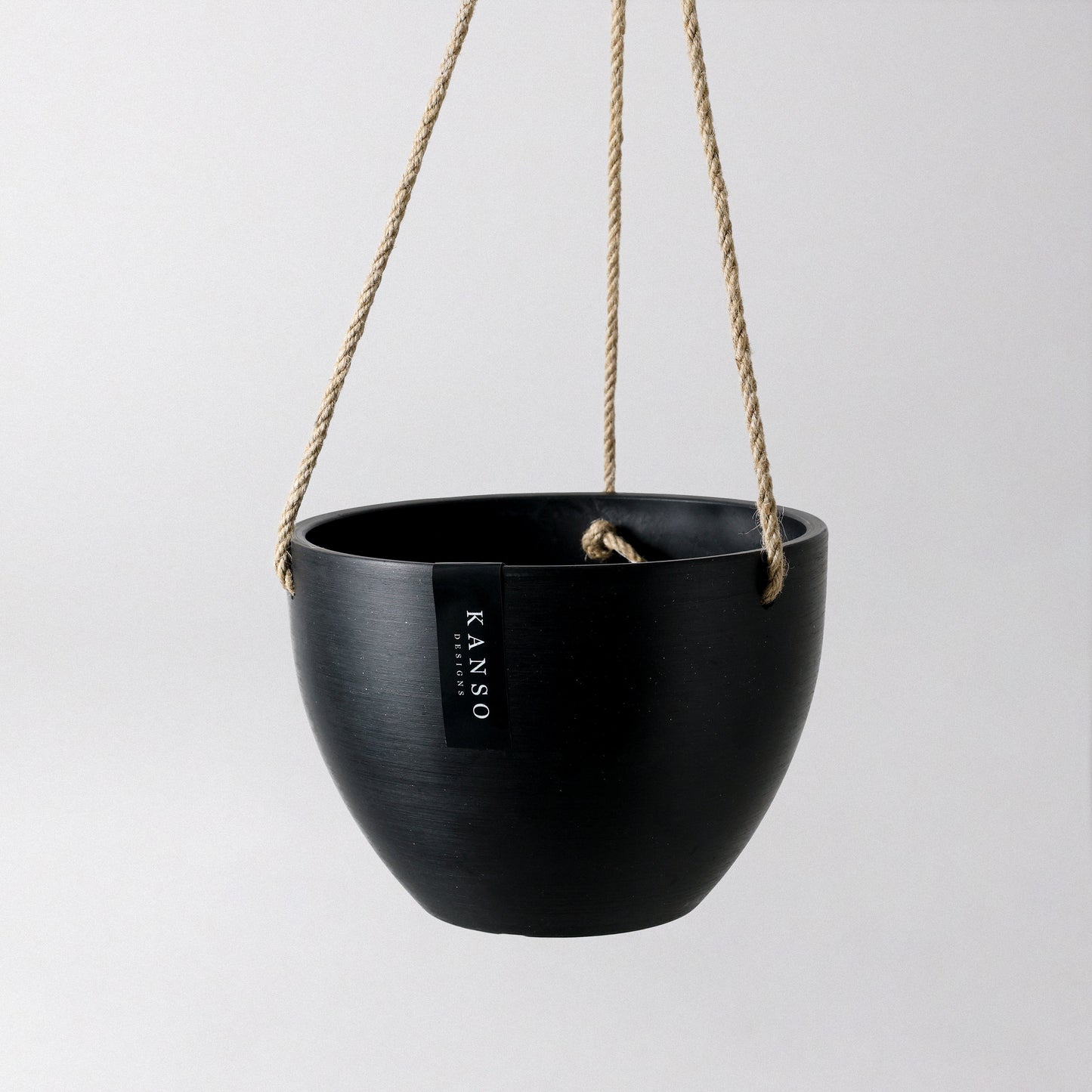 Hanging Planter Pot with Drainage Hole | Indoor Hanging Pots| 8" or 12" Succulent Plant Pot | Imitation Concrete Ceramic Hanging Planter Pot