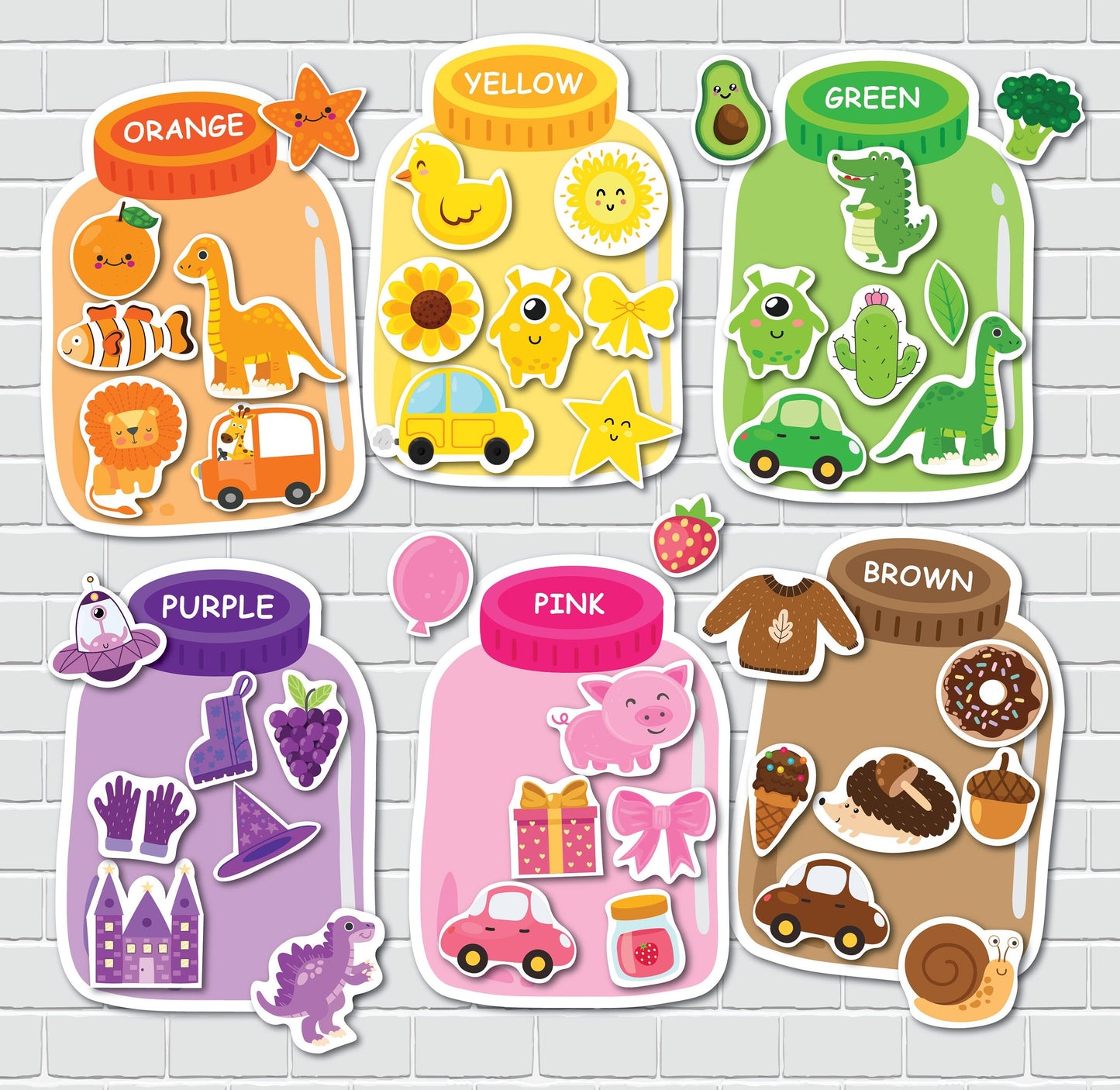 Color Matching Activity for Kids, Toddler Color Printables, Montessori Materials, Homeschool Preschool Curriculum