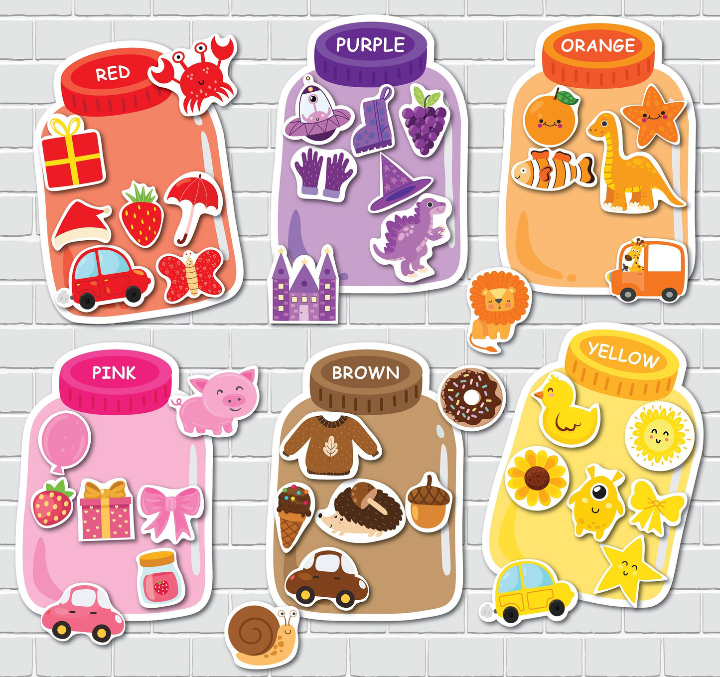 Color Matching Activity for Kids, Toddler Color Printables, Montessori Materials, Homeschool Preschool Curriculum