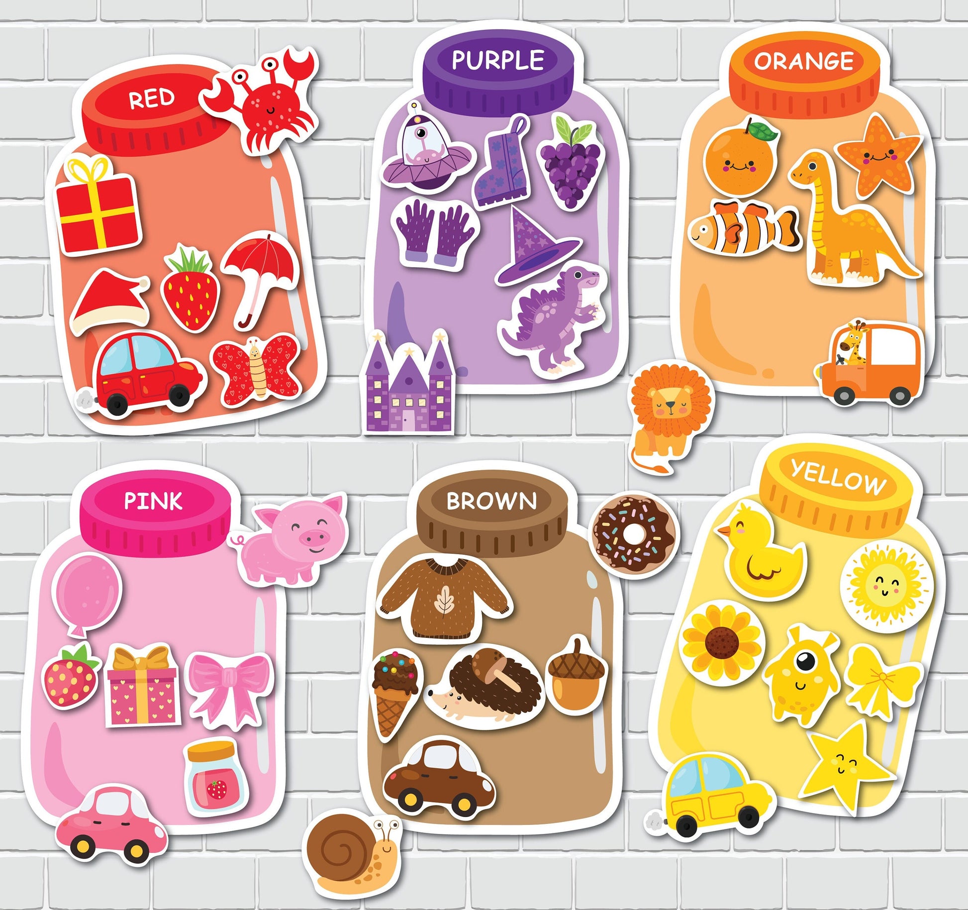 Color Matching Activity for Kids, Toddler Color Printables, Montessori Materials, Homeschool Preschool Curriculum