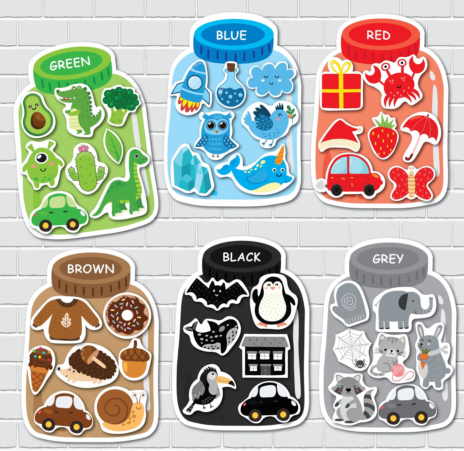 Color Matching Activity for Kids, Toddler Color Printables, Montessori Materials, Homeschool Preschool Curriculum