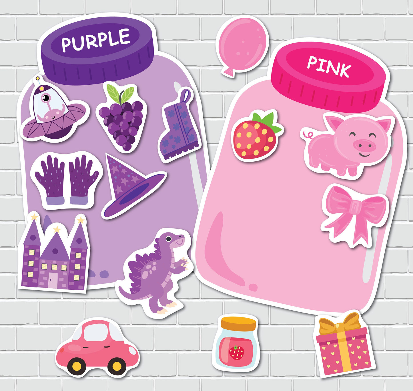 Color Matching Activity for Kids, Toddler Color Printables, Montessori Materials, Homeschool Preschool Curriculum