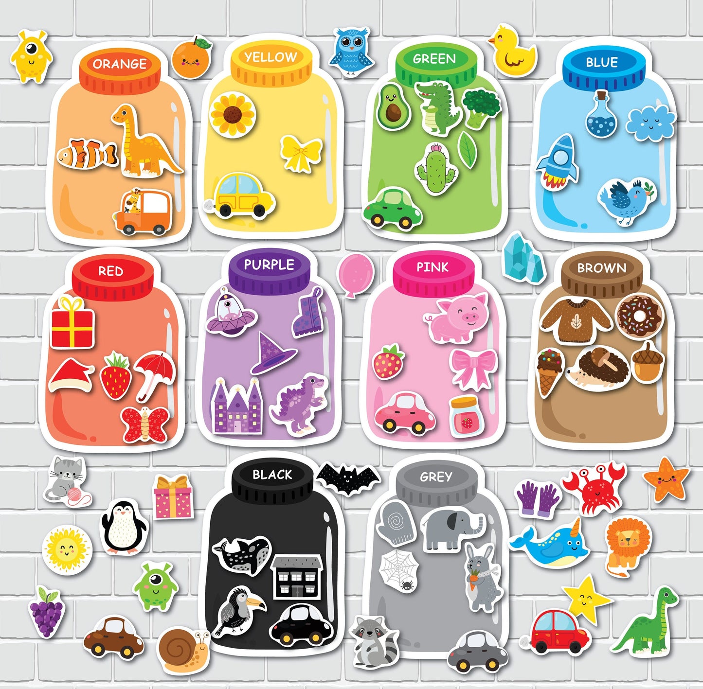 Color Matching Activity for Kids, Toddler Color Printables, Montessori Materials, Homeschool Preschool Curriculum
