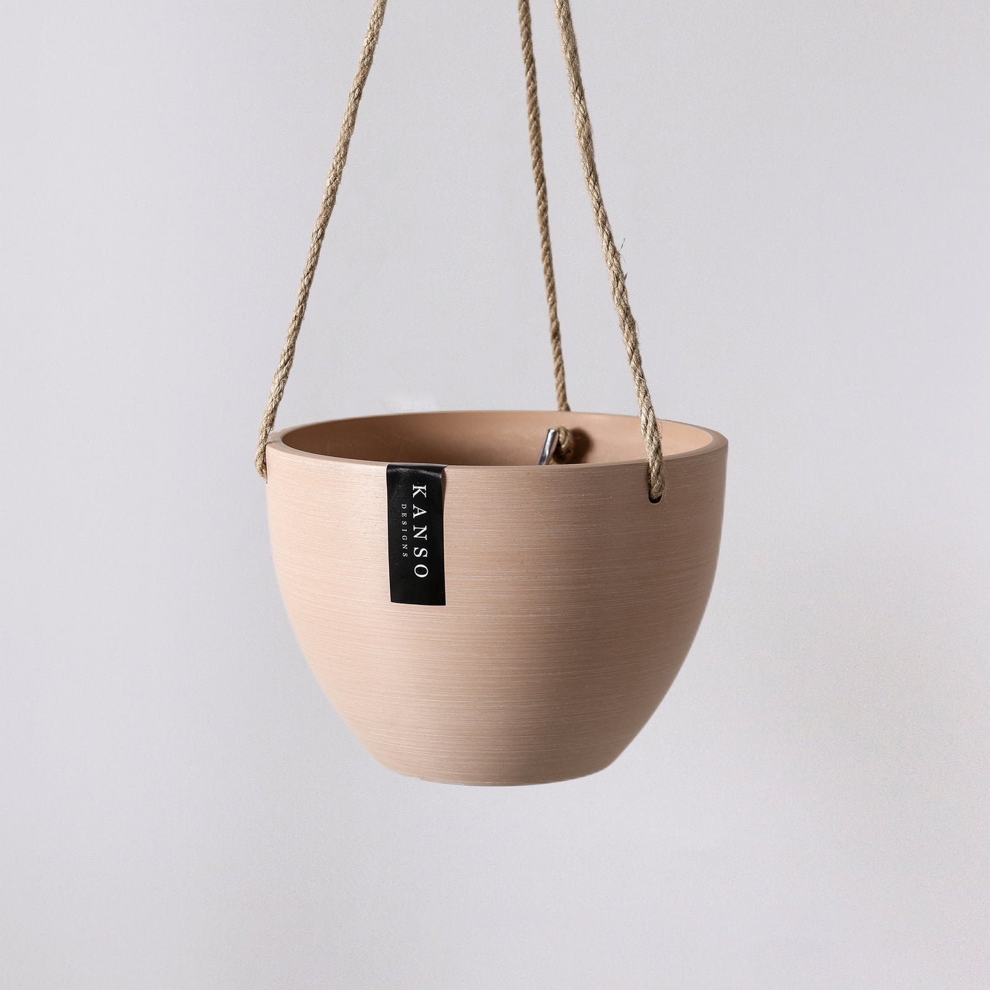 Hanging Planter Pot with Drainage Hole | Indoor Hanging Pots| 8" or 12" Succulent Plant Pot | Imitation Concrete Ceramic Hanging Planter Pot