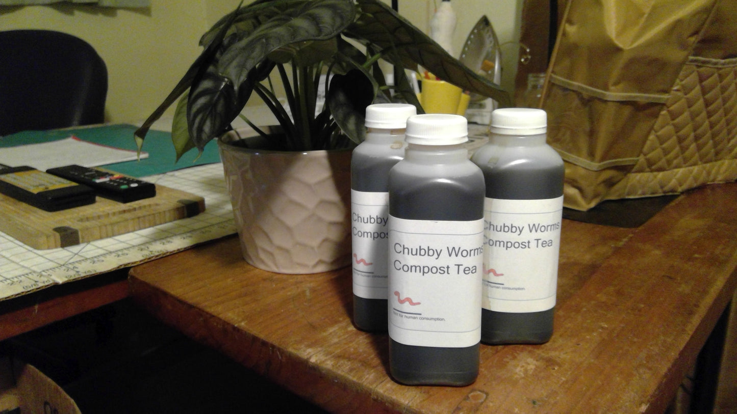 16 ounce bottle of Compost Tea, Fertilizer, plant food, organic fertilizer, organic pesticides, Red wiggle compost tea