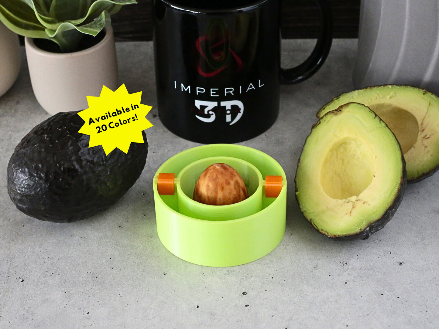 Floating Avocado Seed Grower | 2 Piece 3D Print Avocado Boat | Propagation Germination | Kitchen Hydroponics | Kratky | Indoor Gardening