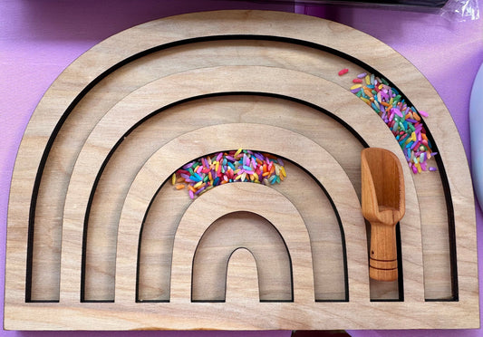 Wooden Rainbow Lid for Trofast/Flisat Sensory Bins