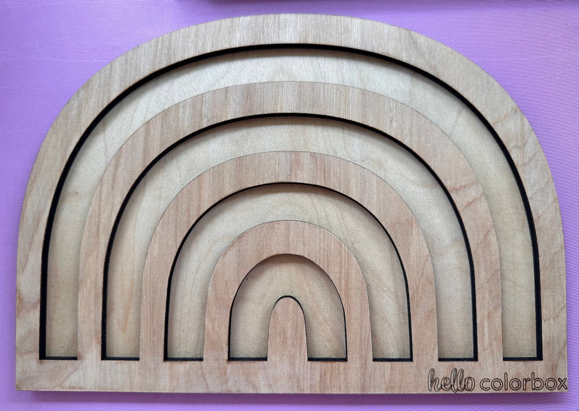 Wooden Rainbow Lid for Trofast/Flisat Sensory Bins