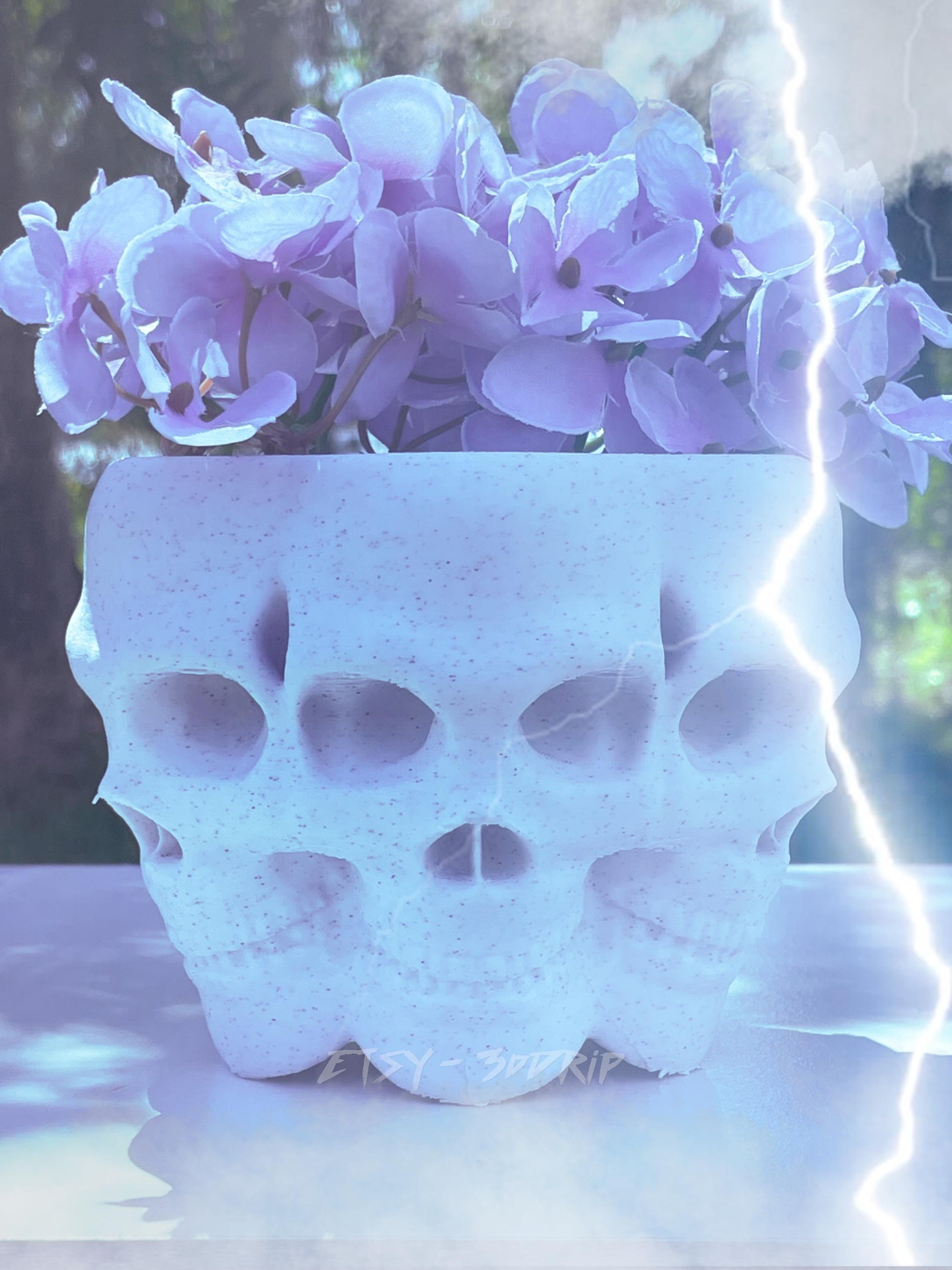 Multifaced Skull Planter, Poly Face Vase, Goth Flower Pot, Skeleton Bowl, Succulent, Cacti, Air Plant, Halloween Decor, Home, Garden, Office