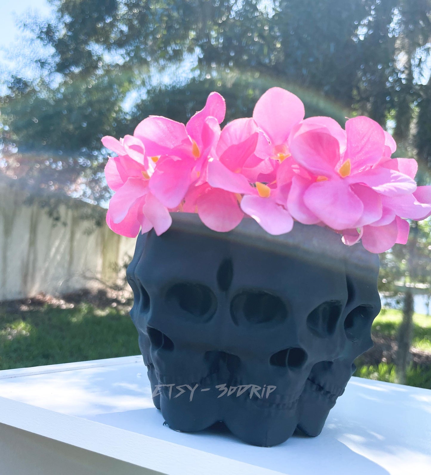 Multifaced Skull Planter, Poly Face Vase, Goth Flower Pot, Skeleton Bowl, Succulent, Cacti, Air Plant, Halloween Decor, Home, Garden, Office