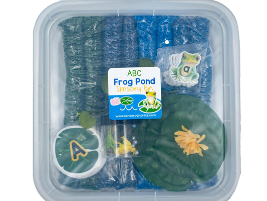 Frog Pond Sensory Bin: ABC Learning Toy