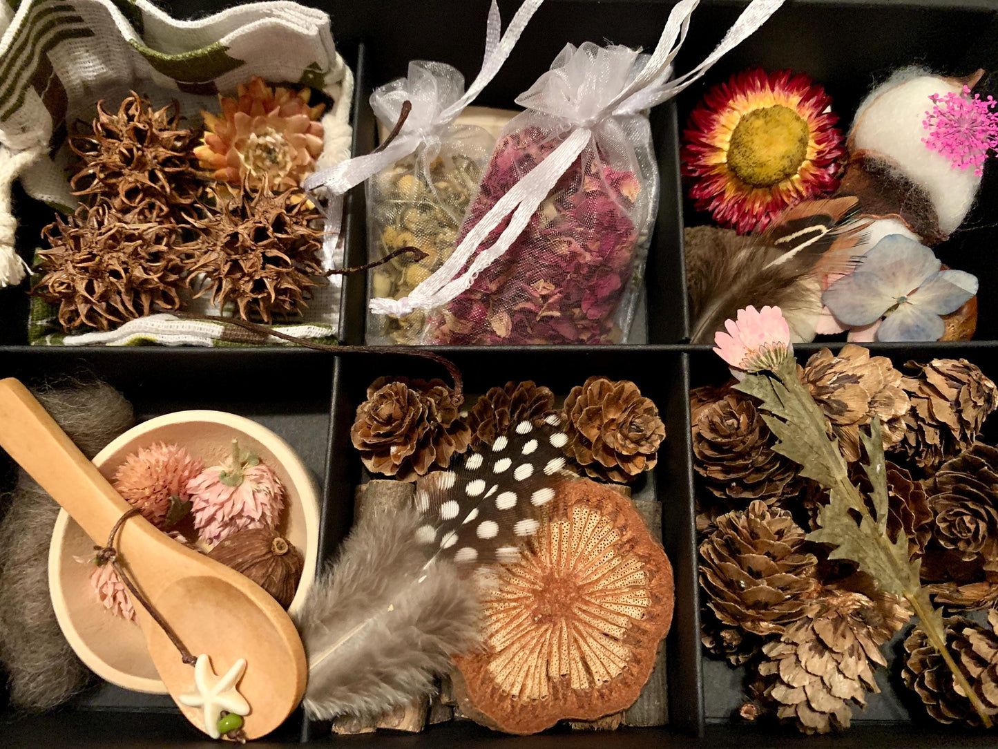 Kids Nature Sensory Crafting Boxes Montessori Waldorf Forest School Creative Play and Math