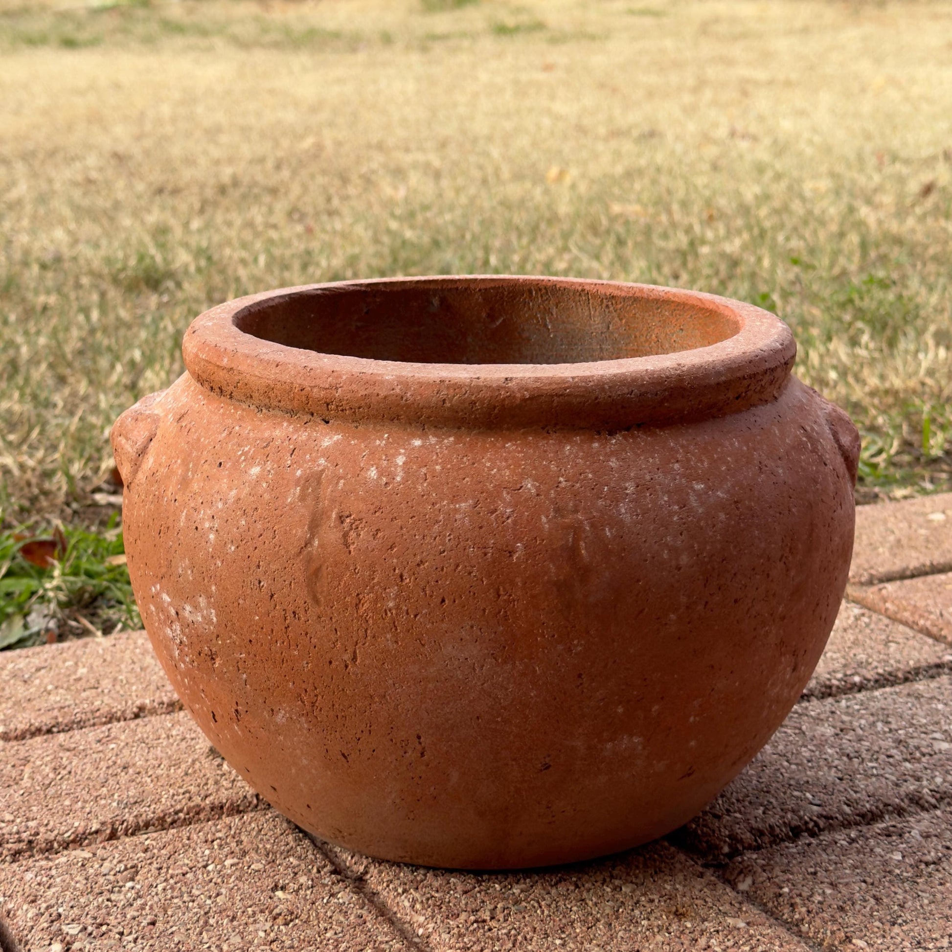 Handmade Concrete Vase: Weather Resistant Indoor Outdoor Planter (10 Inches)
