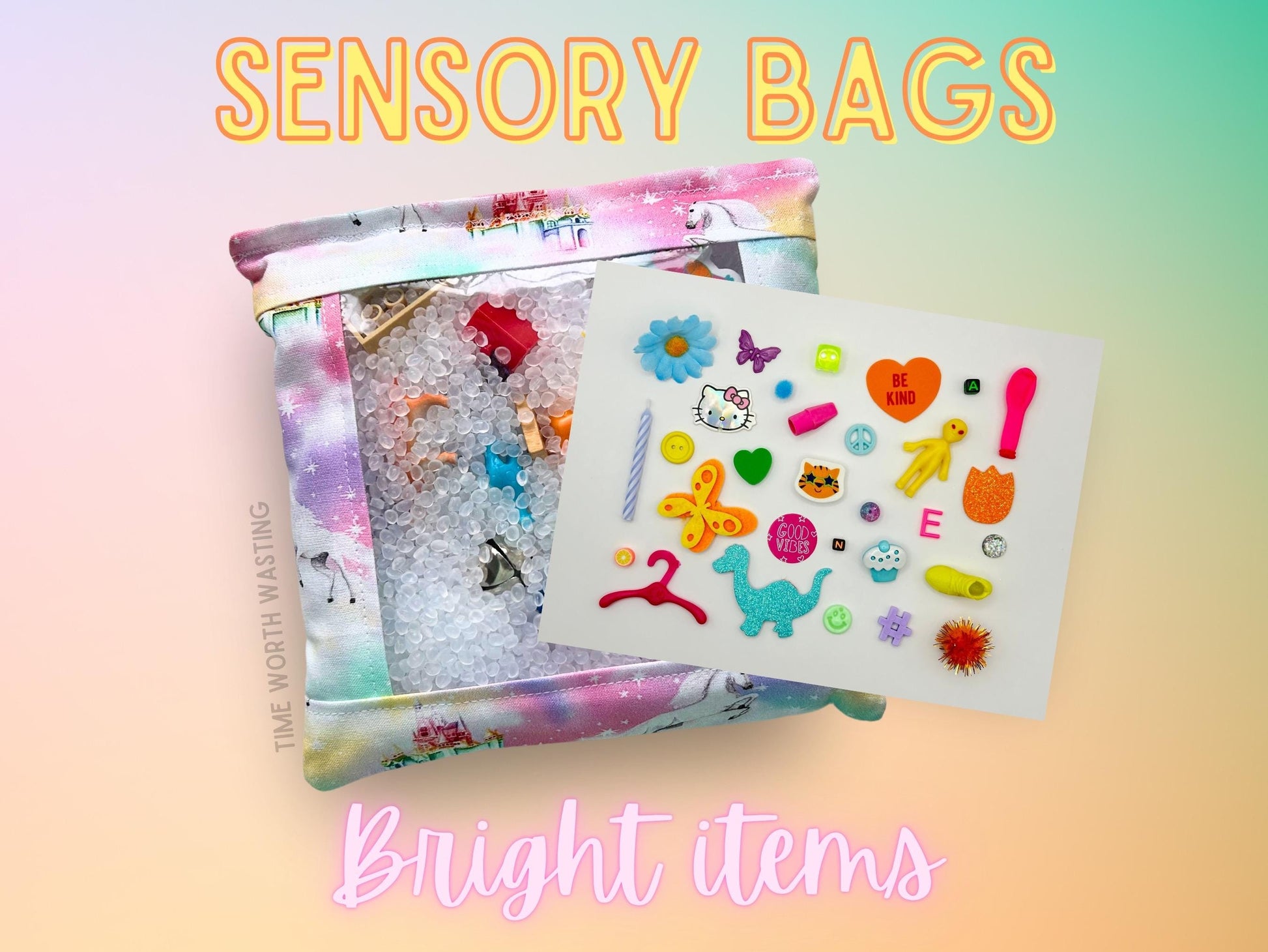 Bright Bag | Seek And Find Sensory Bags | I-Spy Game | Weighted Discovery Bags | Quiet Activity | Busy Bag | Fun For All Ages