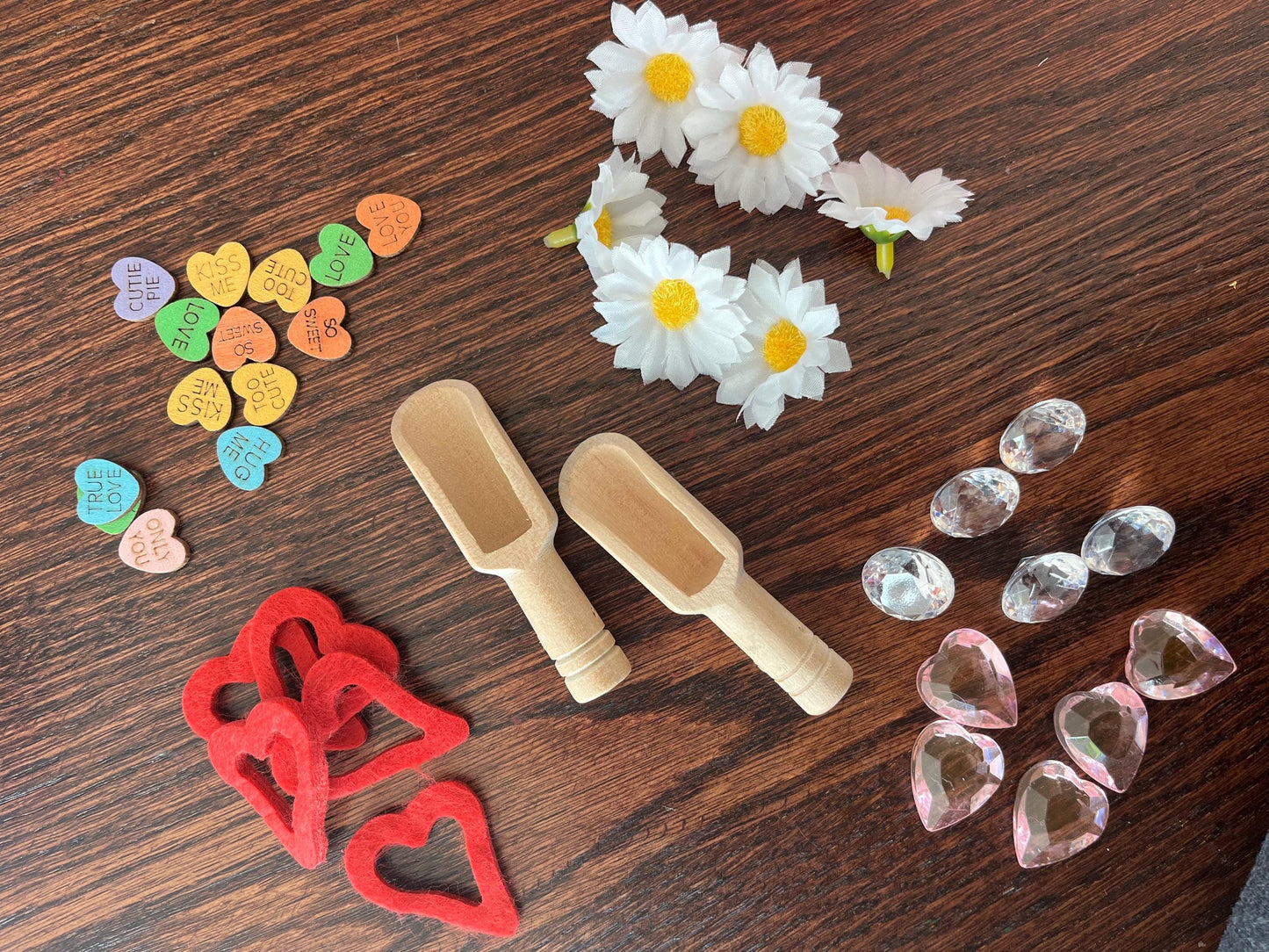 Valentine's Day Sensory Bin: Counting Preschool Game with Recipe Cards