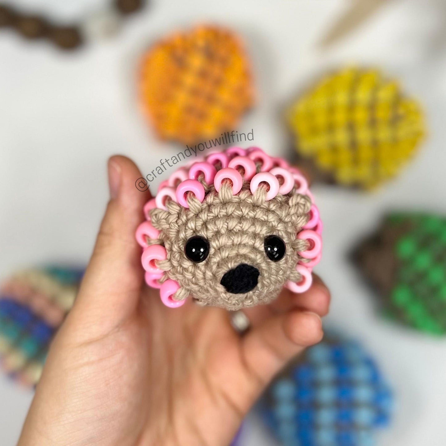 Beaded Fidget Hedgehog Sensory Toy - Stuffed Animal : Handmade, Crochet