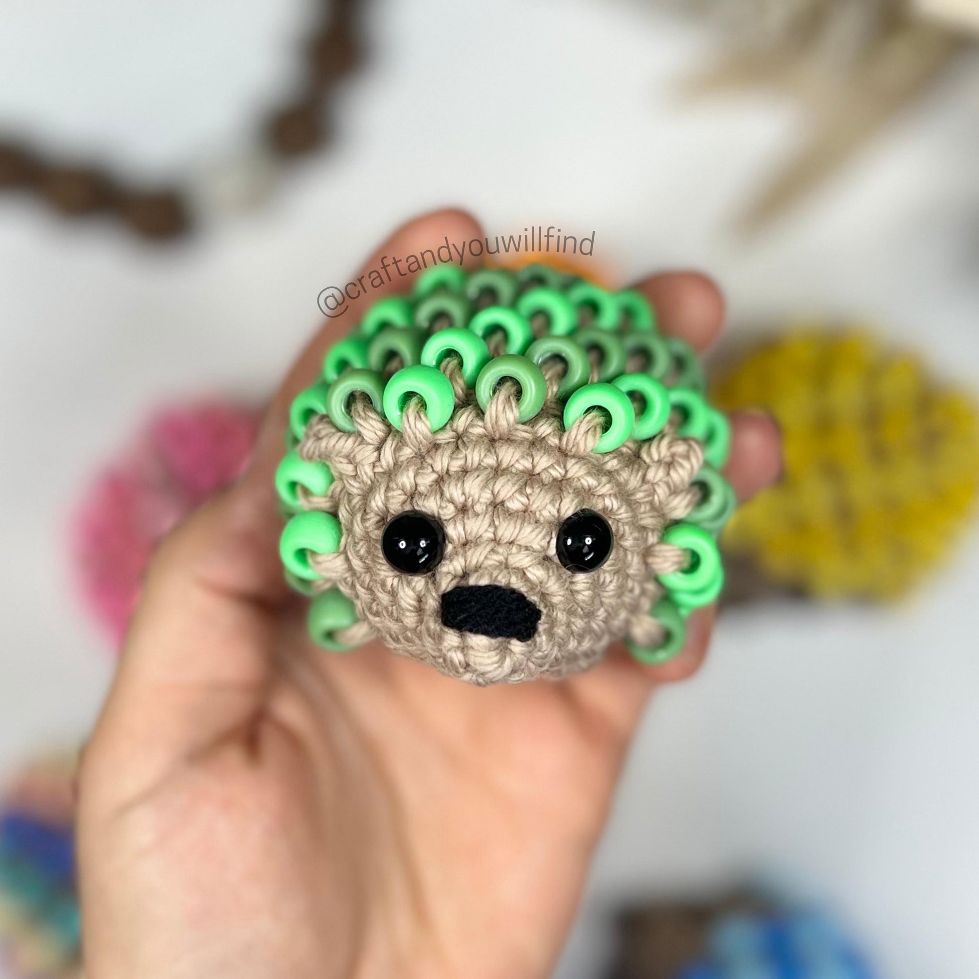 Beaded Fidget Hedgehog Sensory Toy - Stuffed Animal : Handmade, Crochet