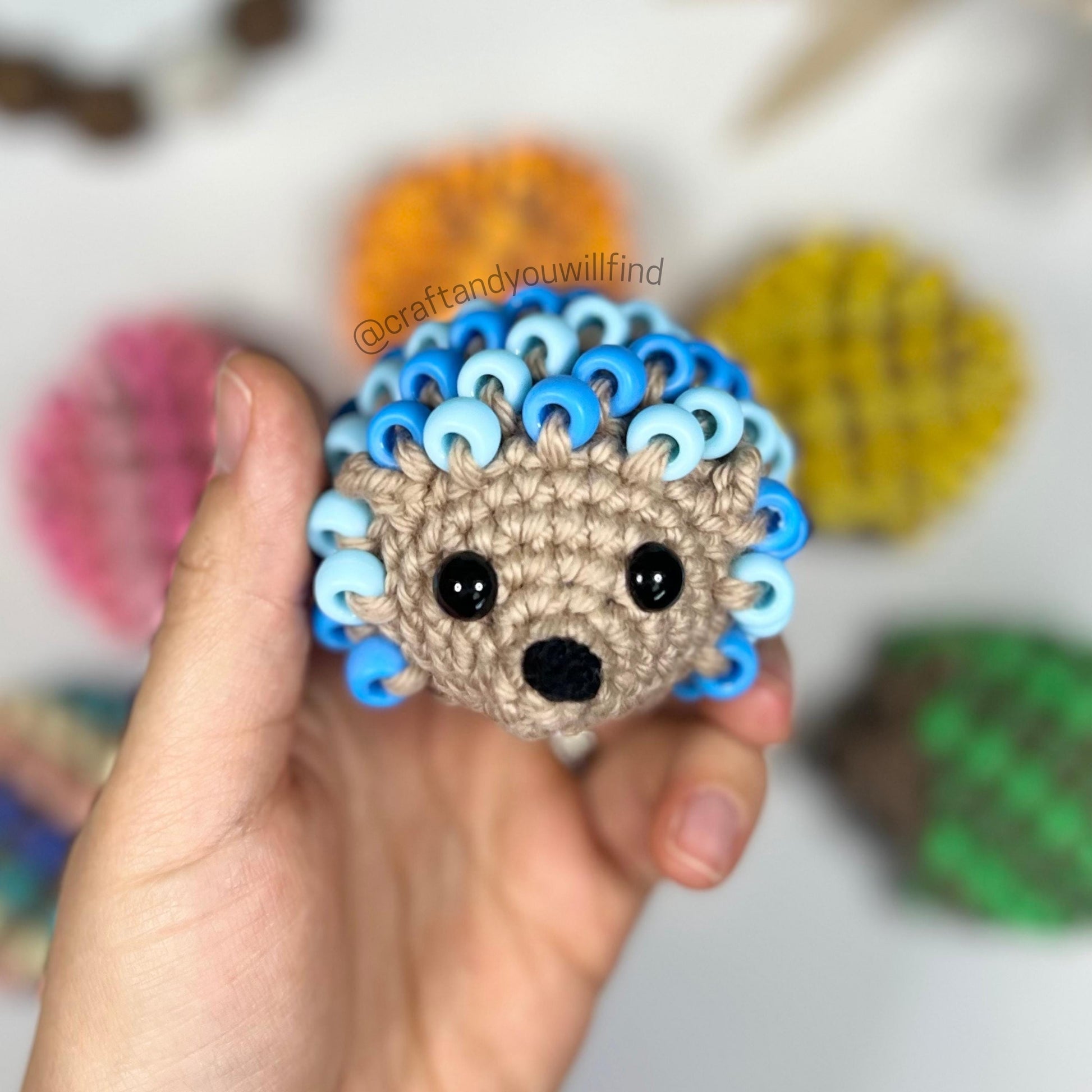 Beaded Fidget Hedgehog Sensory Toy - Stuffed Animal : Handmade, Crochet