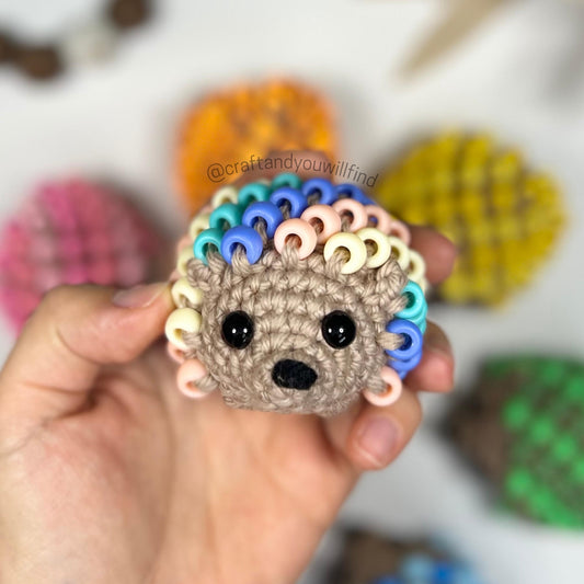 Beaded Fidget Hedgehog Sensory Toy - Stuffed Animal : Handmade, Crochet