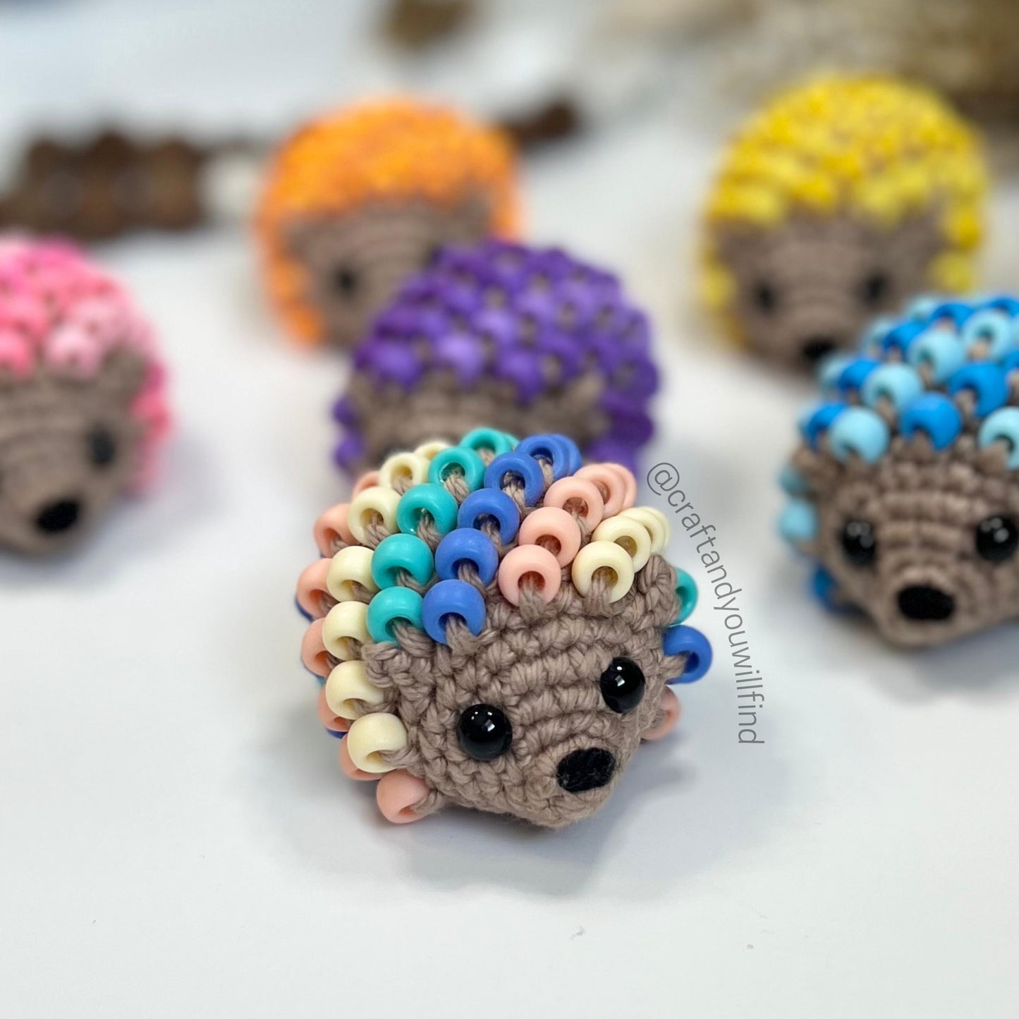 Beaded Fidget Hedgehog Sensory Toy - Stuffed Animal : Handmade, Crochet