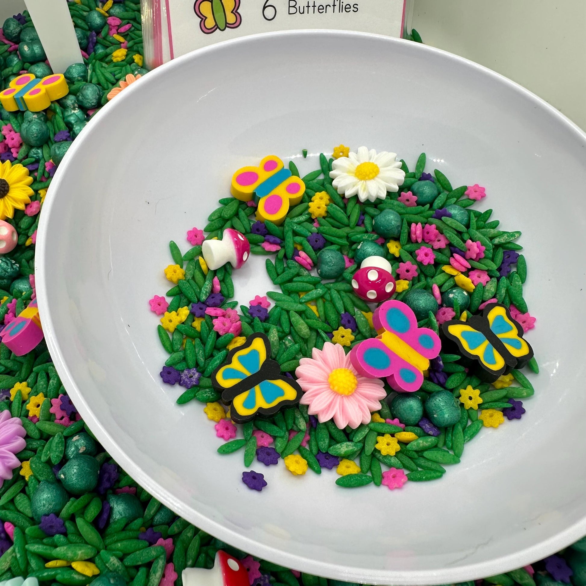 Fairy Garden Sensory Bin  | Sensory Bin | Preschool Spring Game | Homeschool Learning | Counting Preschool Games