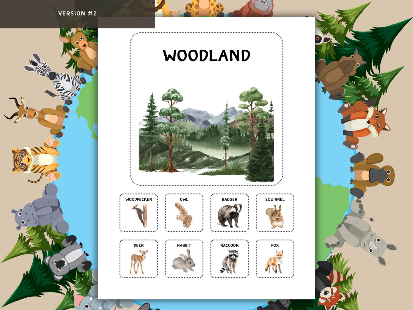 Animal Habitat Matching Game | Montessori Nature Activity Velcro | Preschool Learn Sort Cards | Printable Science Educational for Toddlers