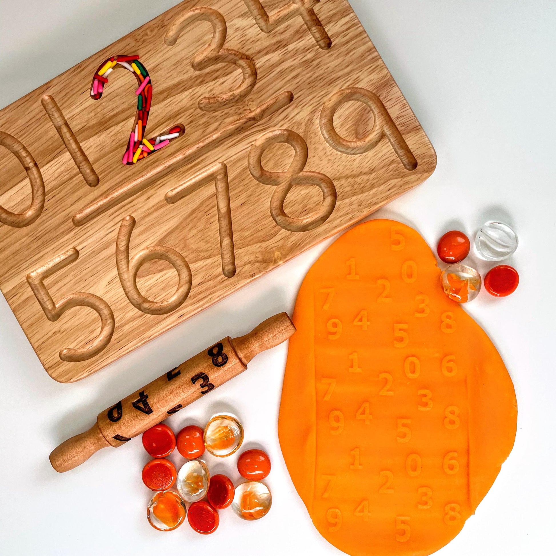 Educational Texture Rollers: Alphabet, Numbers, Shapes - Sensory Learning