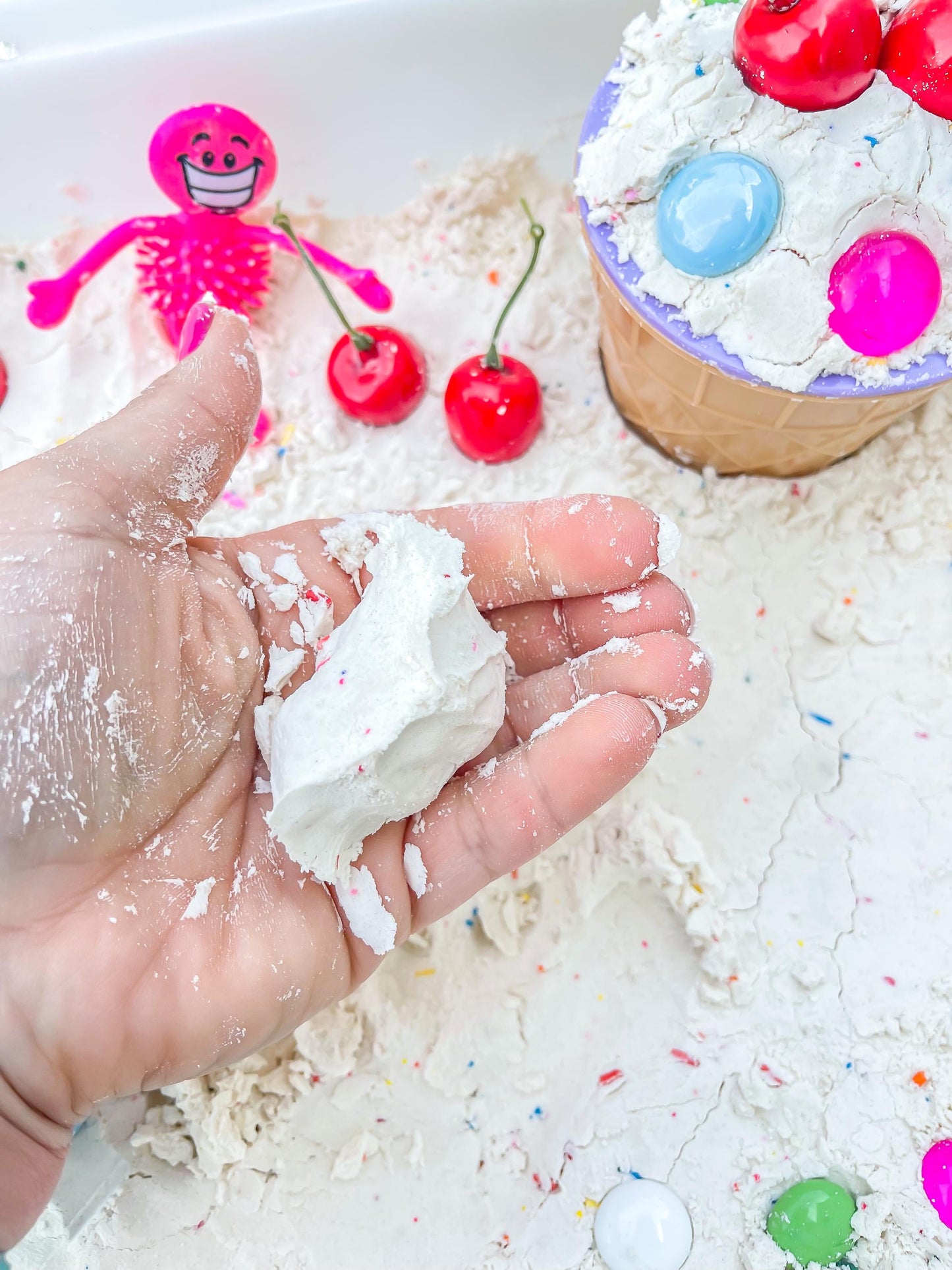Cloud Dough, Sensory Bin Filler, Moldable Sensory Filler, Bright Sensory Bin Filler, Taste Safe, Montessori