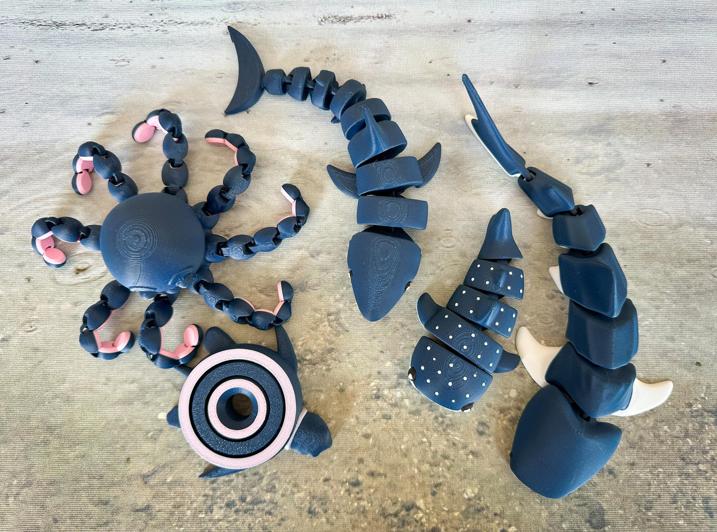 Sea Creature Fidget Toy Gift Box: Sensory Stress Relief Set