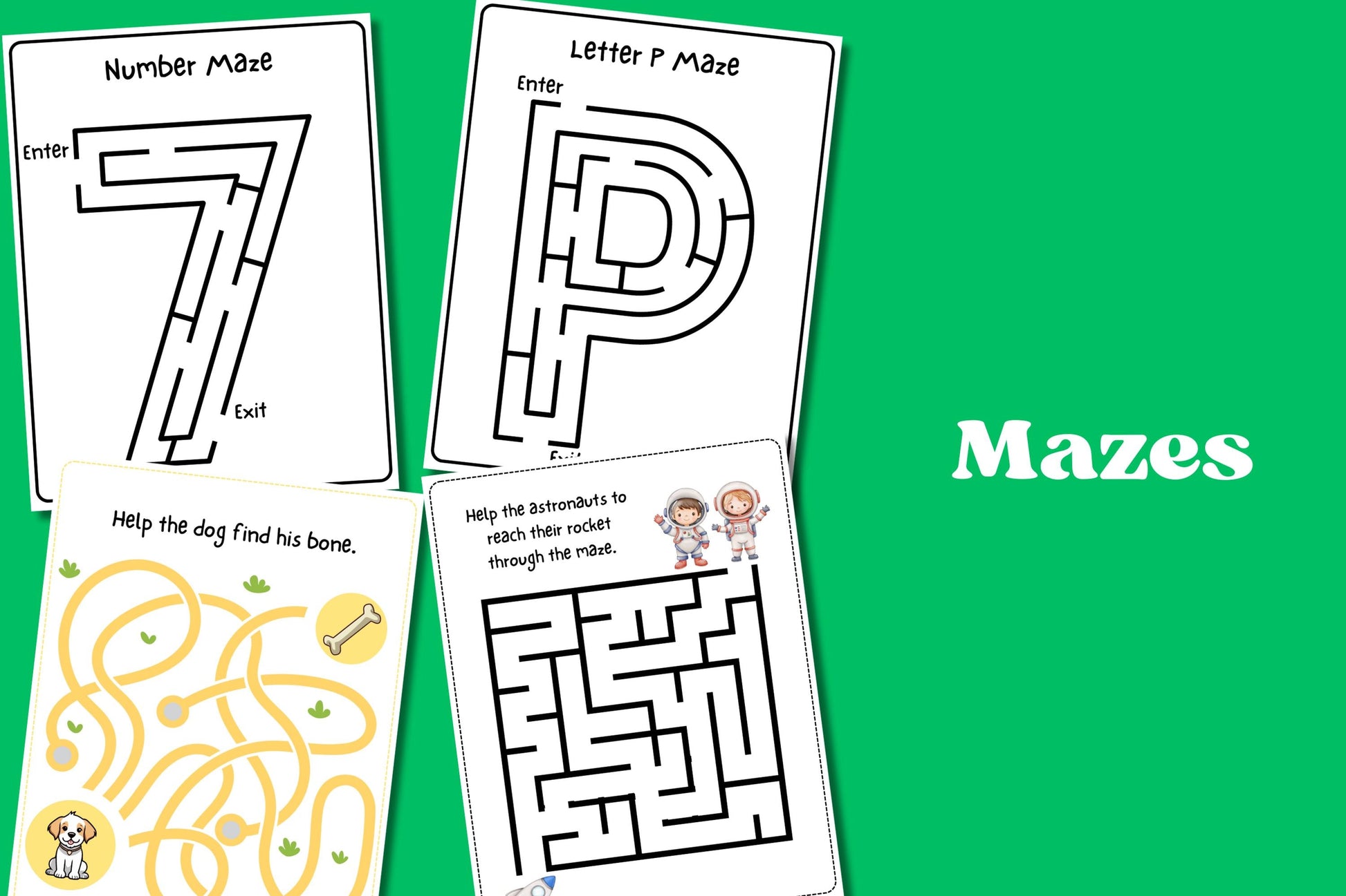 Preschool Pre-K Learning Bundle, 550 Pages, Activity Worksheets, Alphabet, Dot To Dot, Cutting, Puzzle, Tracing, Toddler Worksheets Workbook