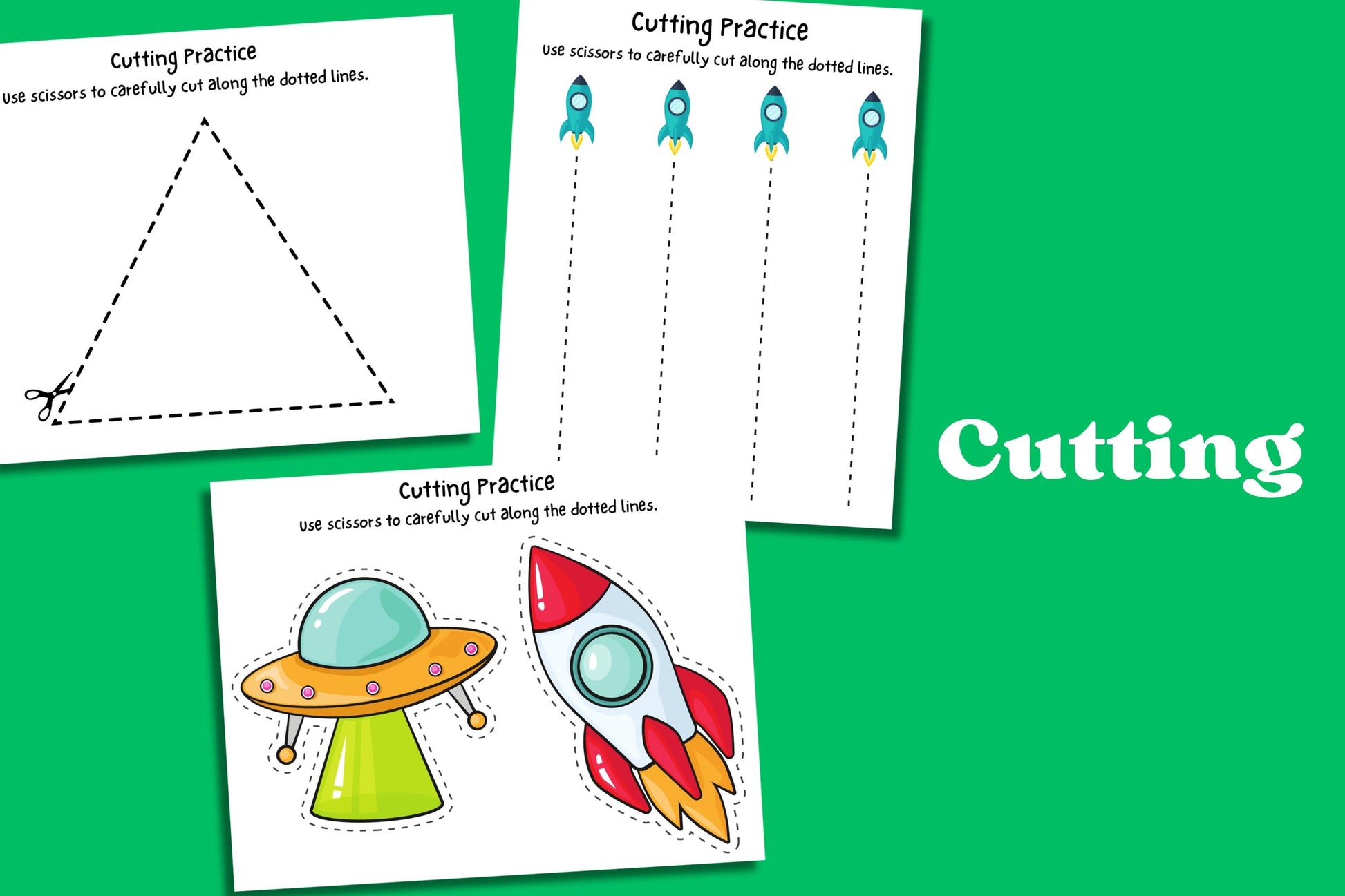 Preschool Pre-K Learning Bundle, 550 Pages, Activity Worksheets, Alphabet, Dot To Dot, Cutting, Puzzle, Tracing, Toddler Worksheets Workbook