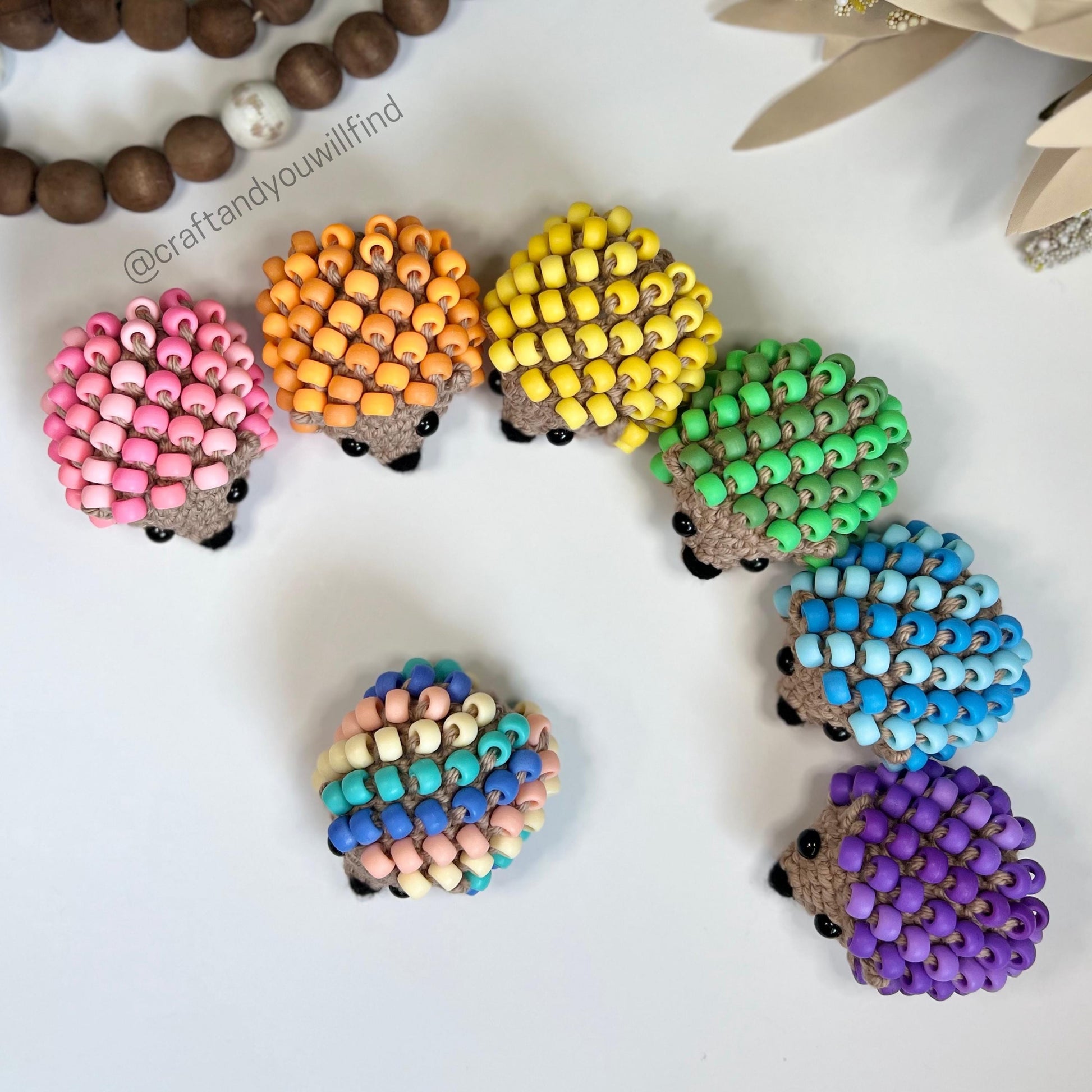 Beaded Fidget Hedgehog Sensory Toy - Stuffed Animal : Handmade, Crochet