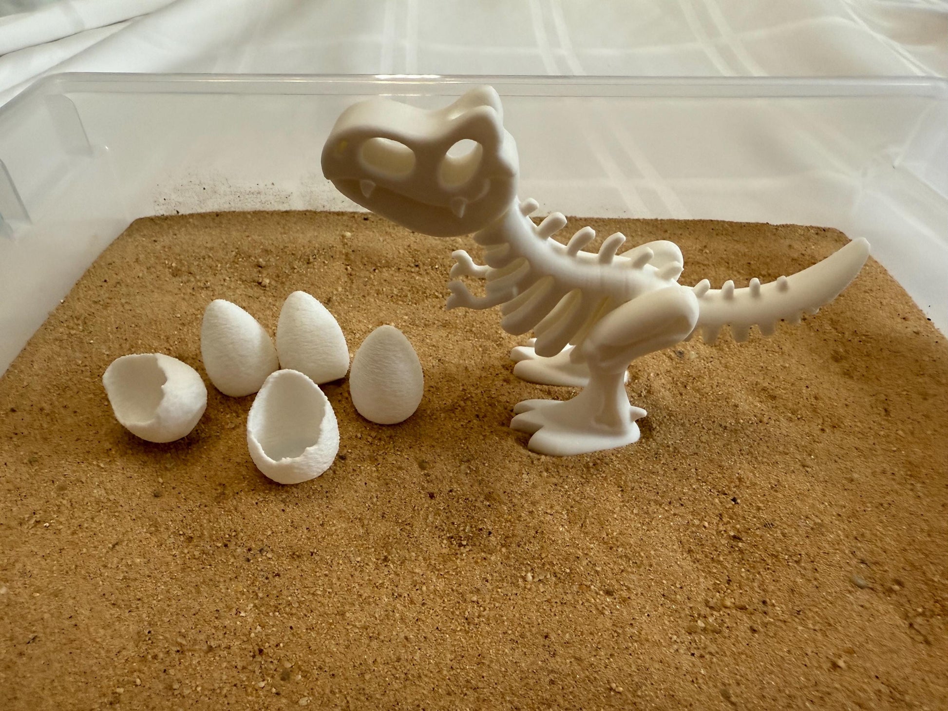 Dinosaur Fossil Dig Sensory Bin - Montessori Excavation Activity Kit for Kids | STEM Learning & Pretend Play | Flisat Filler | Busy Bin