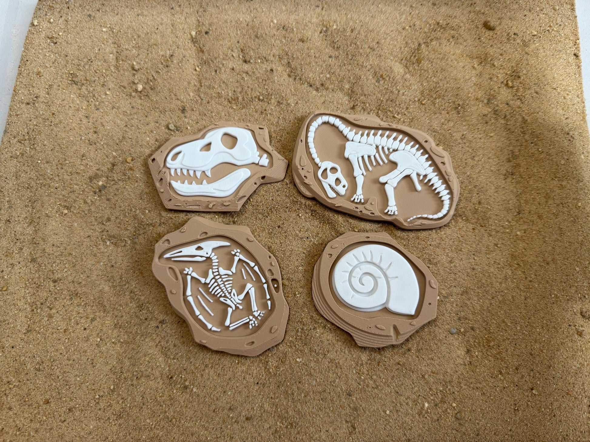 Dinosaur Fossil Dig Sensory Bin - Montessori Excavation Activity Kit for Kids | STEM Learning & Pretend Play | Flisat Filler | Busy Bin