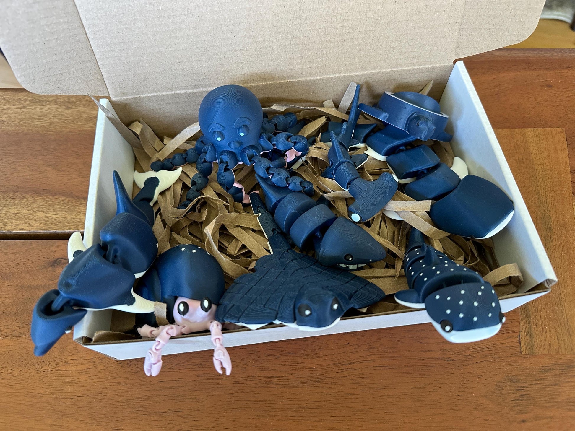 Sea Creature Fidget Toy Gift Box: Sensory Stress Relief Set