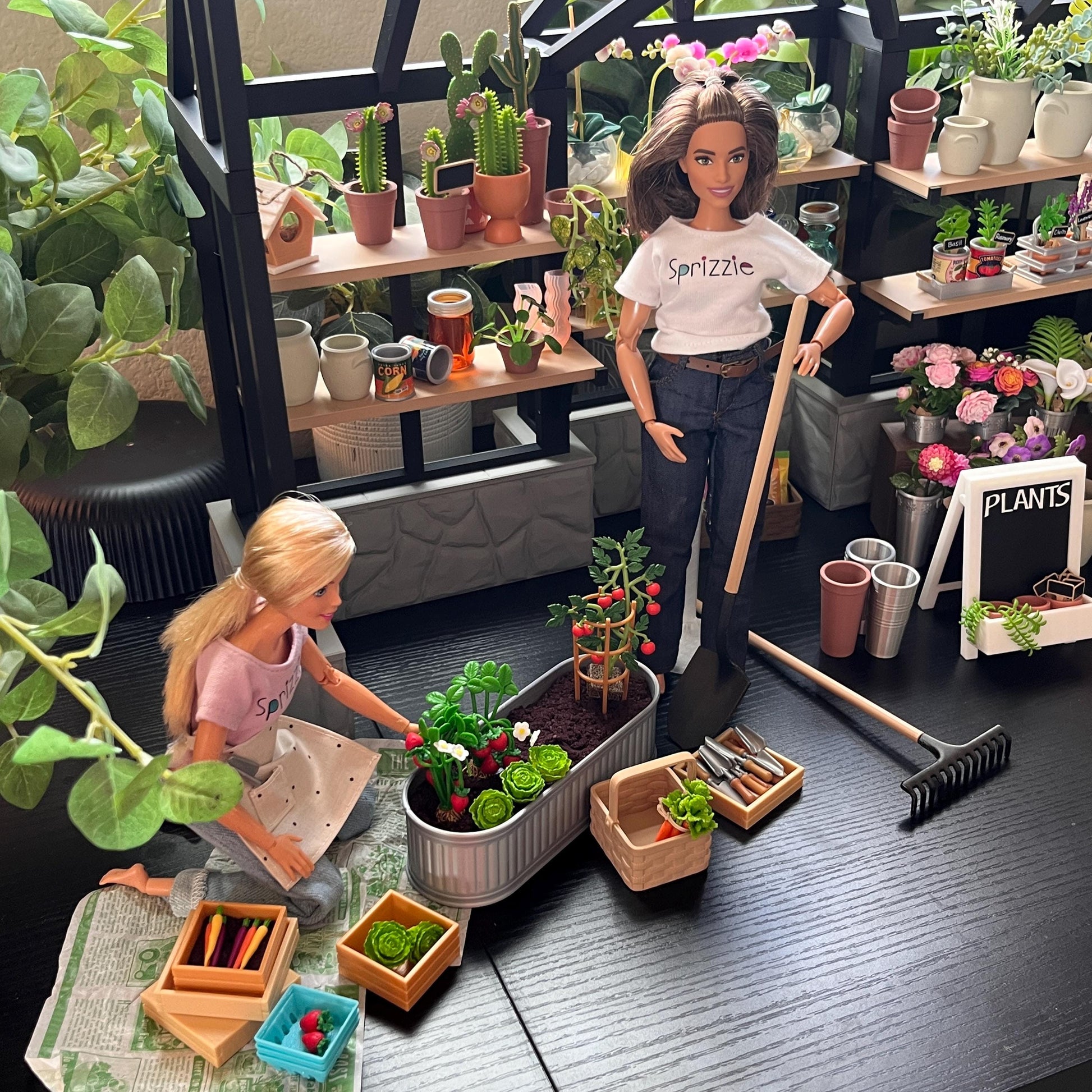 Miniature Raised Garden Bed – Reversible 3D Printed Planter for Dioramas, Displays, and Dollhouse Delights (1:6 Scale)