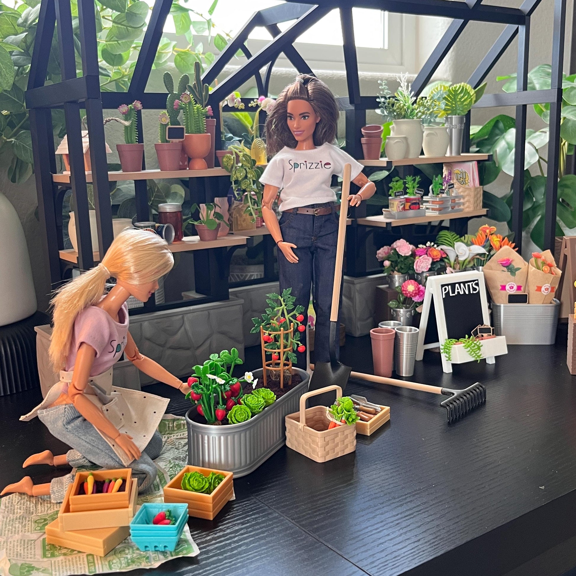 Miniature Raised Garden Bed – Reversible 3D Printed Planter for Dioramas, Displays, and Dollhouse Delights (1:6 Scale)