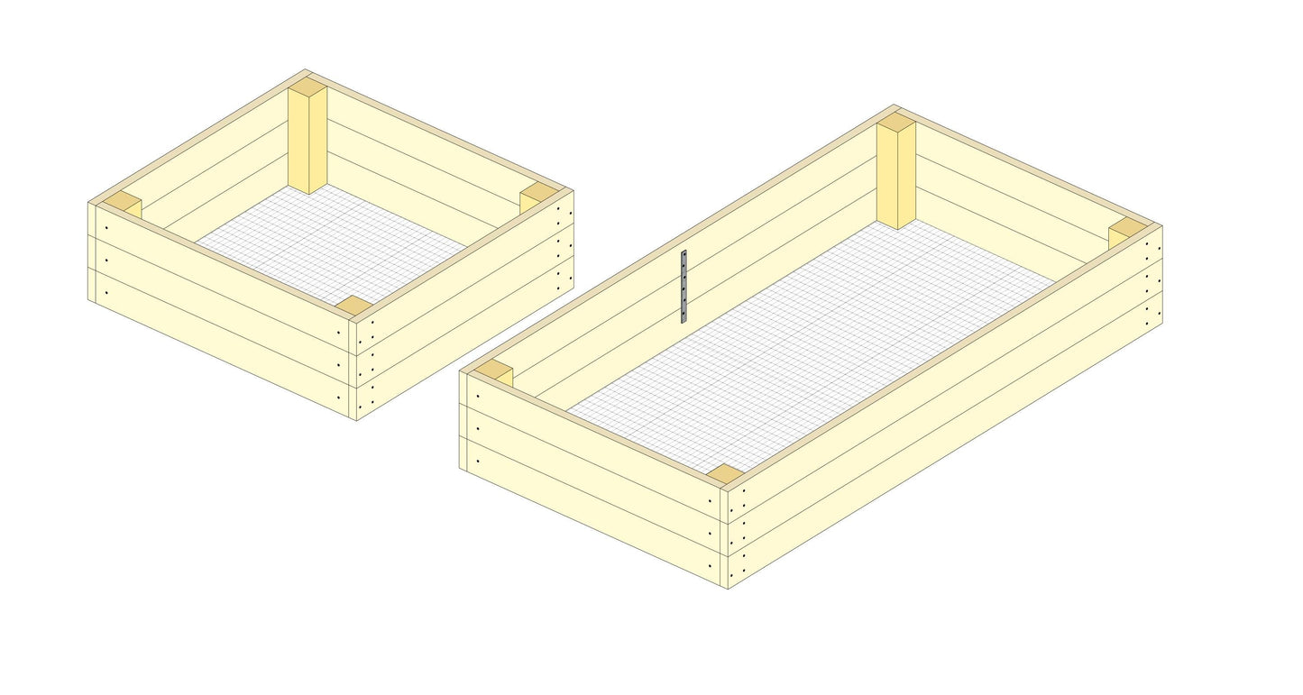 DIY Cedar Garden Bed Plan: 4x8 & 4x4 Raised Planter Box (PDF) + Build Videos