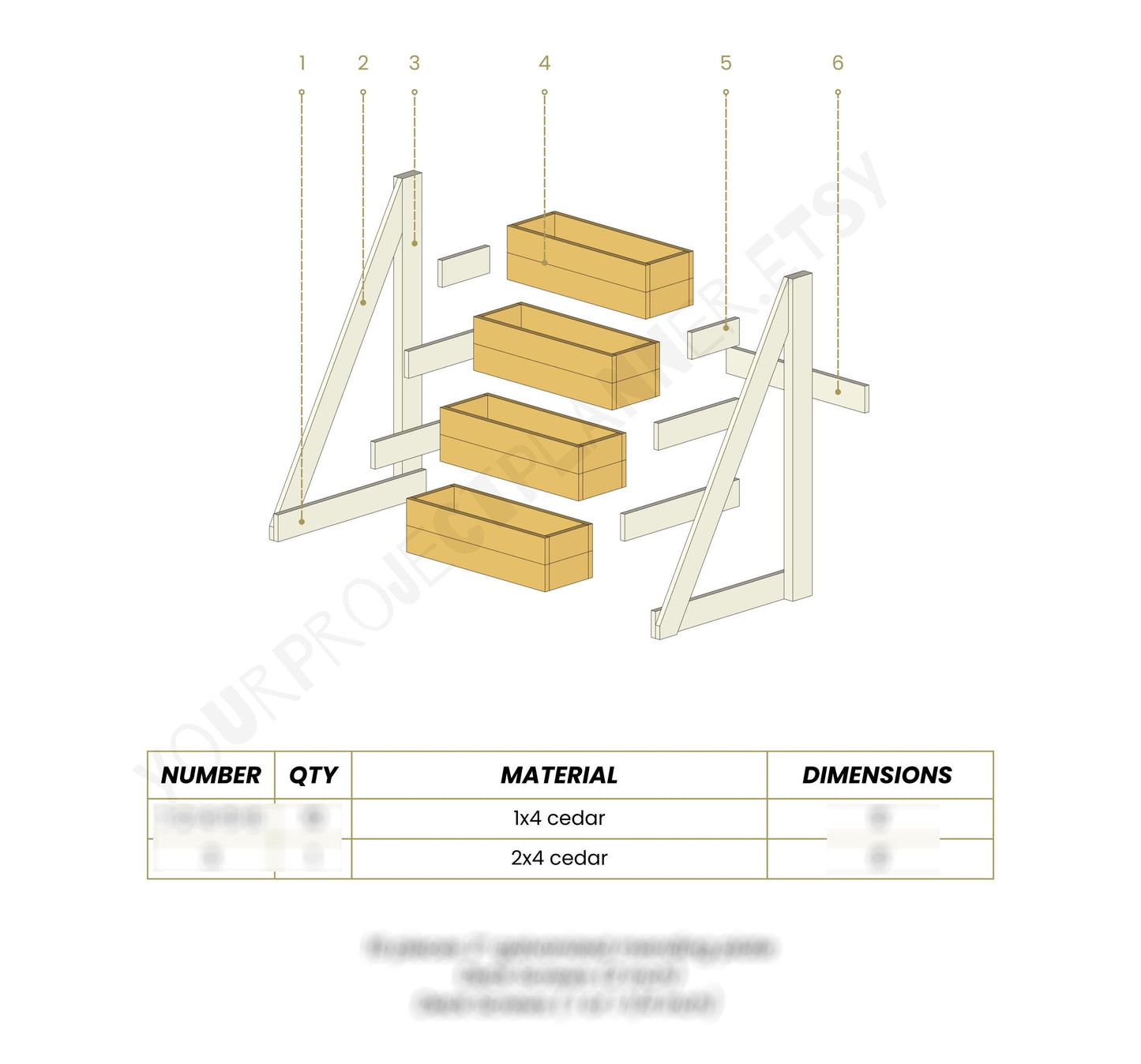 DIY 4-Tier Garden Planter Box Plans: Vertical Raised Bed (PDF)