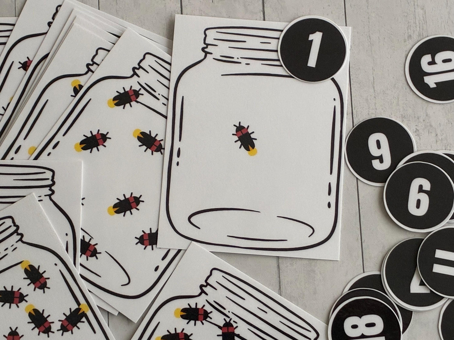 Firefly Counting 1-20- Summer theme- Toddler Activities- Preschool Learning- Kindergarten Prep- Sensory Bin Educational Toy- Printable Game