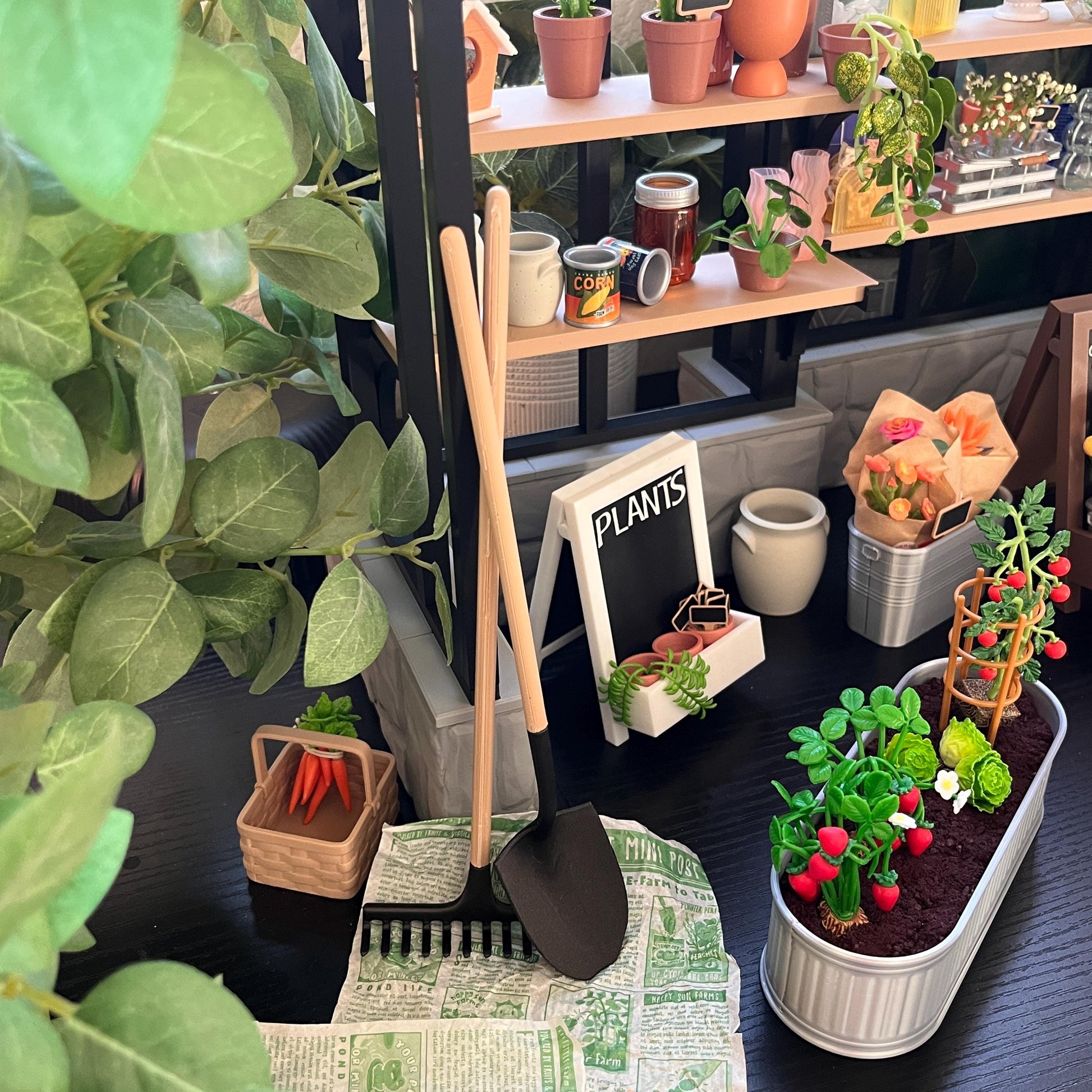 Miniature Raised Garden Bed – Reversible 3D Printed Planter for Dioramas, Displays, and Dollhouse Delights (1:6 Scale)