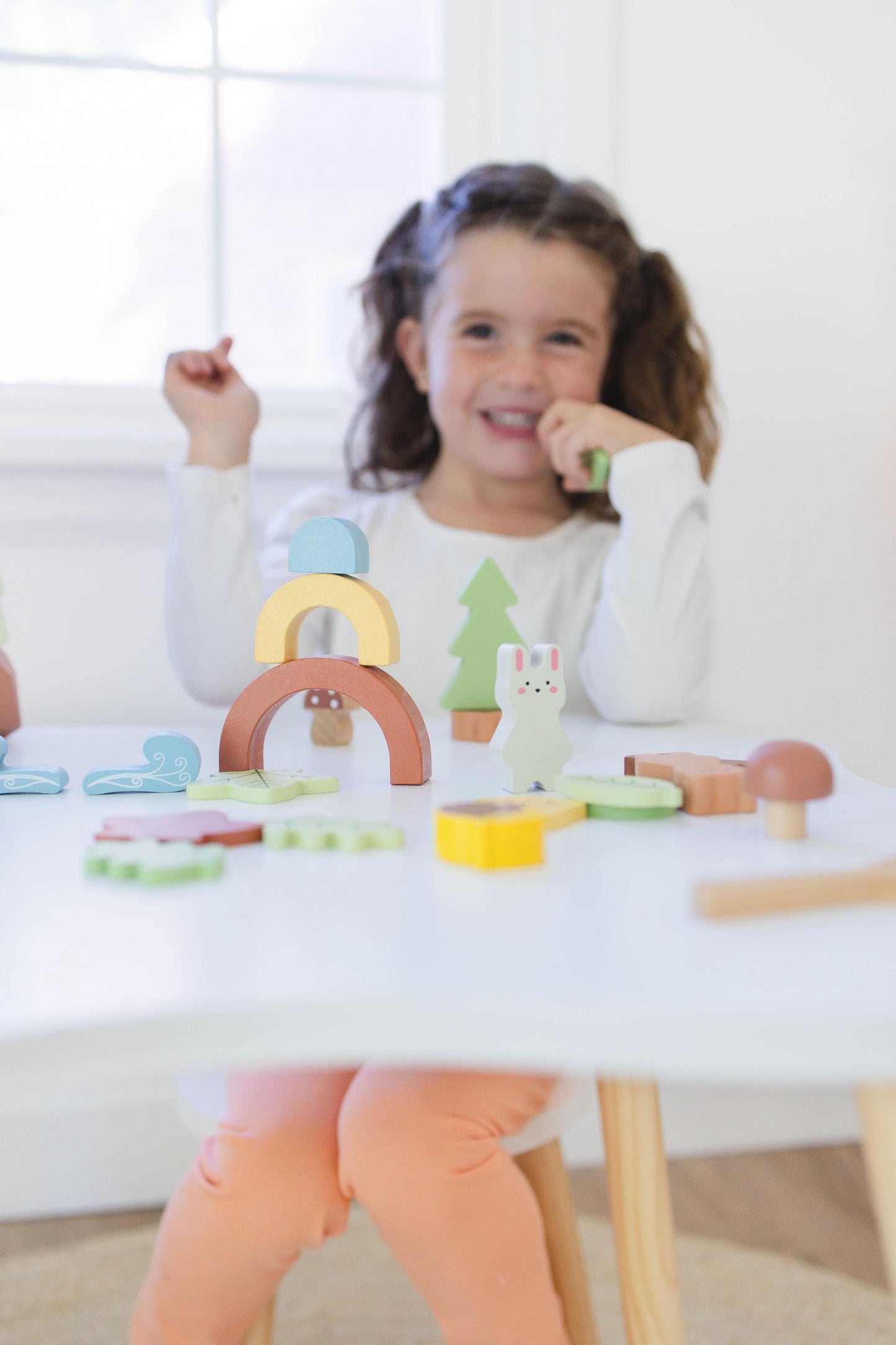 Wooden Forest Sensory Bin: Montessori Toys for Preschool Learning, Open-Ended Play Set