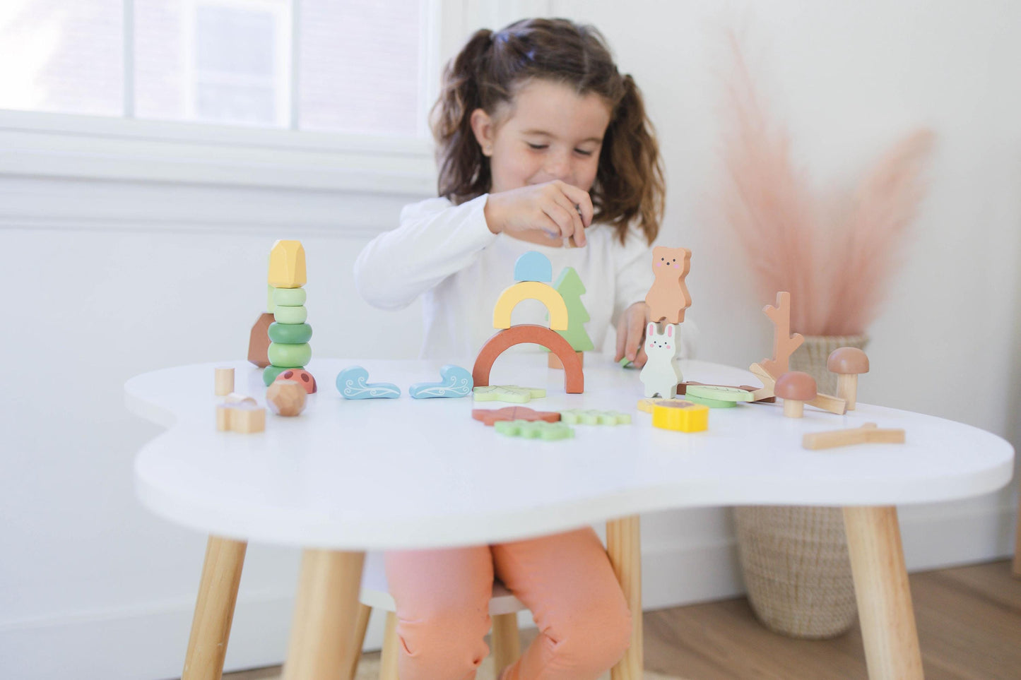 Wooden Forest Sensory Bin: Montessori Toys for Preschool Learning, Open-Ended Play Set